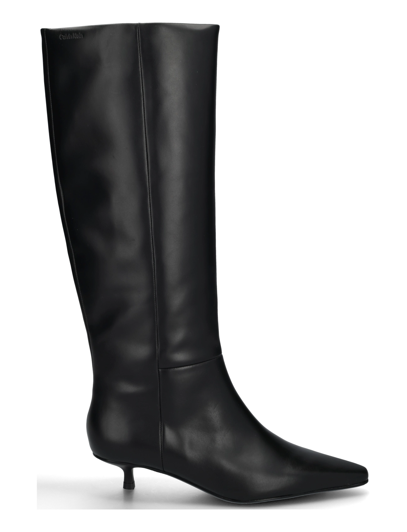 Calvin Klein - KITTEN HEEL HIGH BOOT LTH - põlveni saapad - triple black - 2