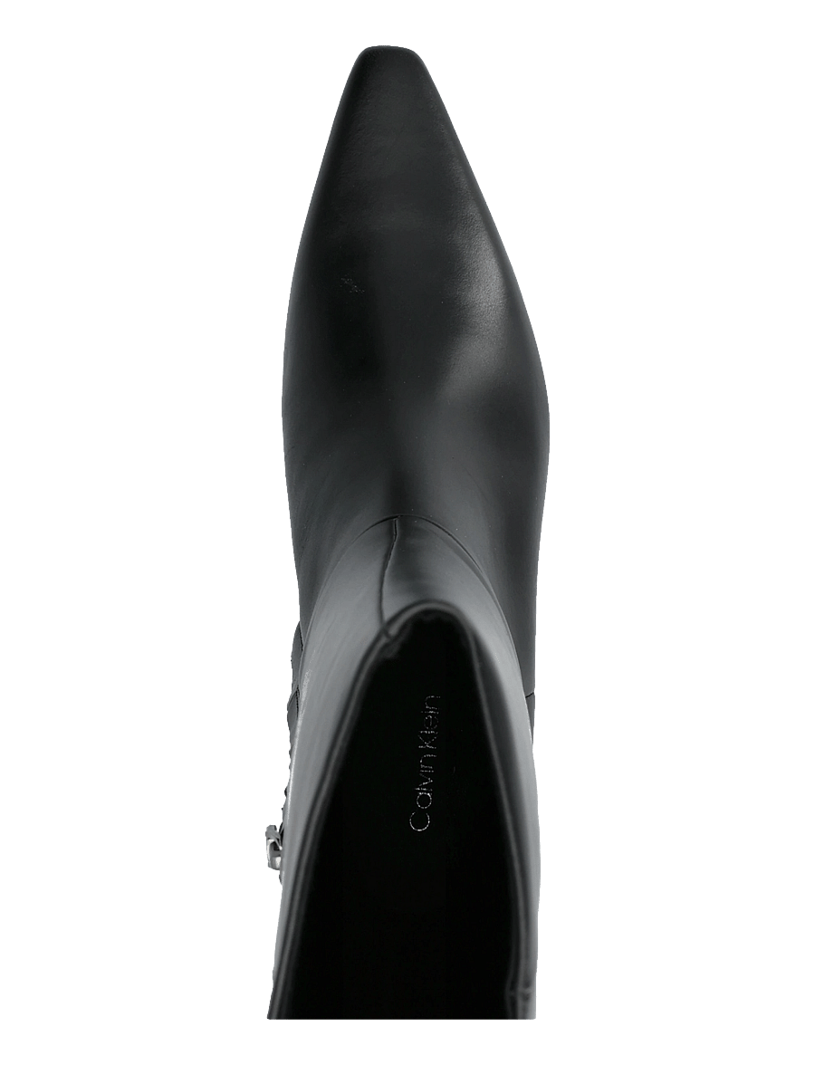 Calvin Klein - KITTEN HEEL HIGH BOOT LTH - põlveni saapad - triple black - 3