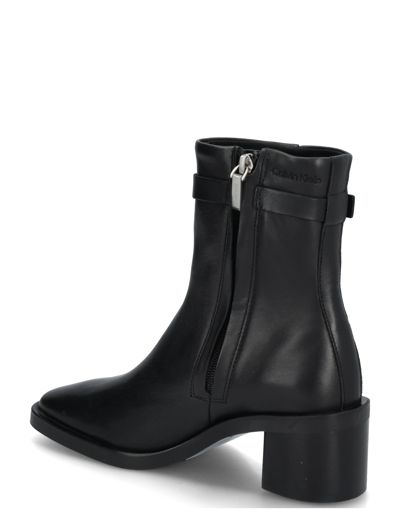 Calvin Klein - BLOCK HEEL ANK BOOT  LTH HDW - kontsaga poolsaapad - triple black - 1