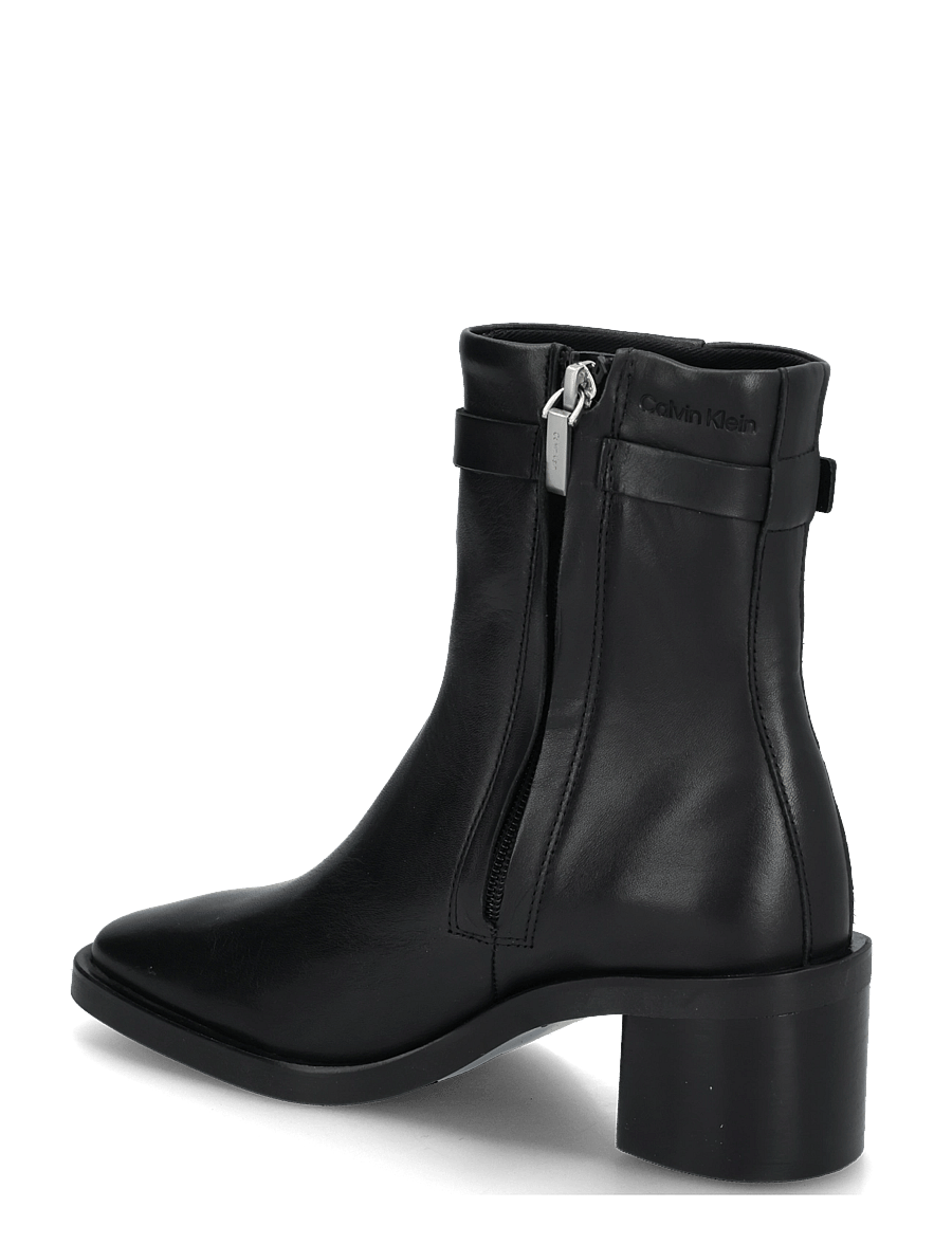 Calvin Klein - BLOCK HEEL ANK BOOT LTH HDW - kontsaga poolsaapad - triple black - 1