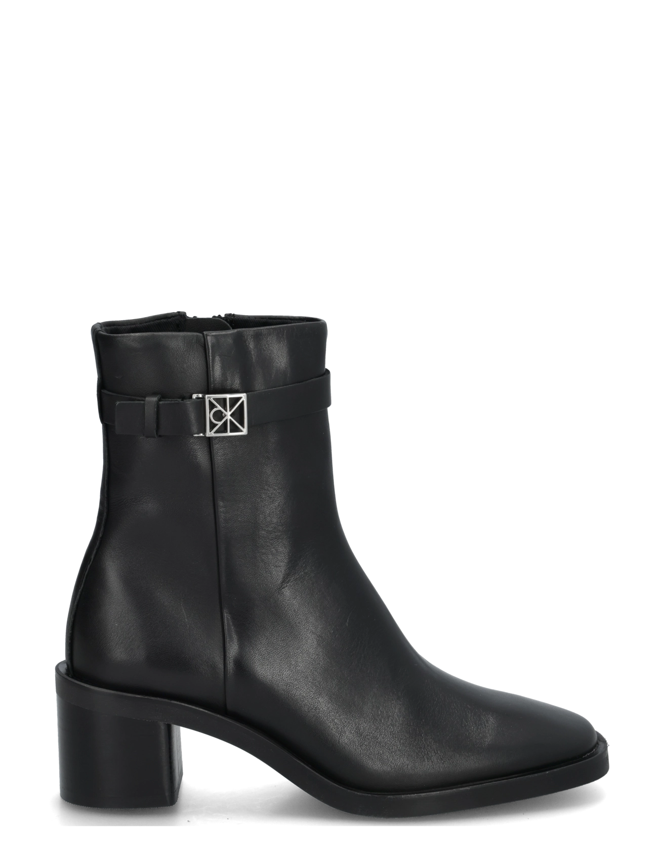 Calvin Klein - BLOCK HEEL ANK BOOT  LTH HDW - kontsaga poolsaapad - triple black - 2