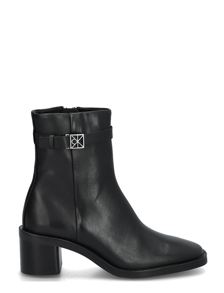 Calvin Klein - BLOCK HEEL ANK BOOT LTH HDW - kontsaga poolsaapad - triple black - 2