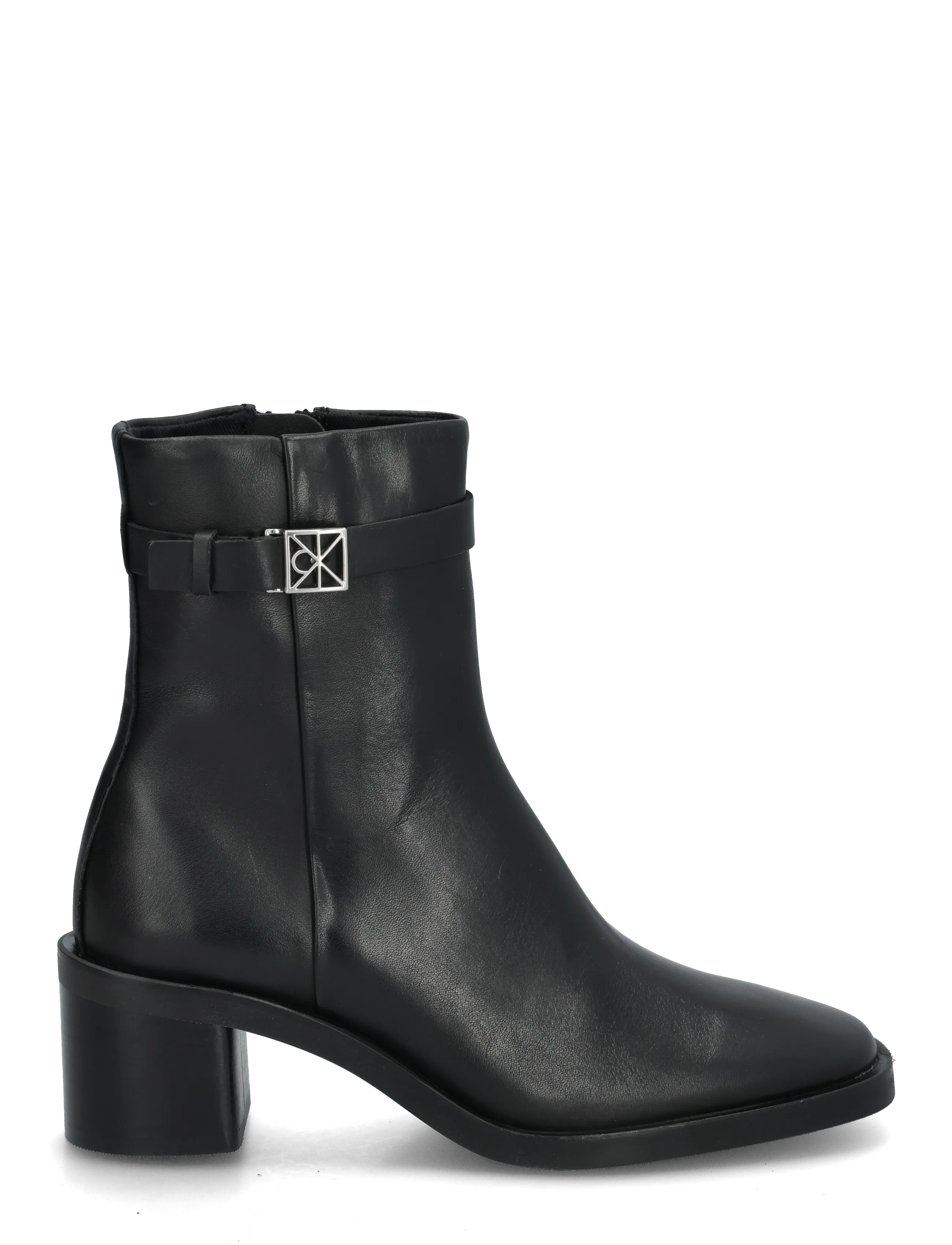 Calvin Klein - BLOCK HEEL ANK BOOT  LTH HDW - støvletter - triple black - 2