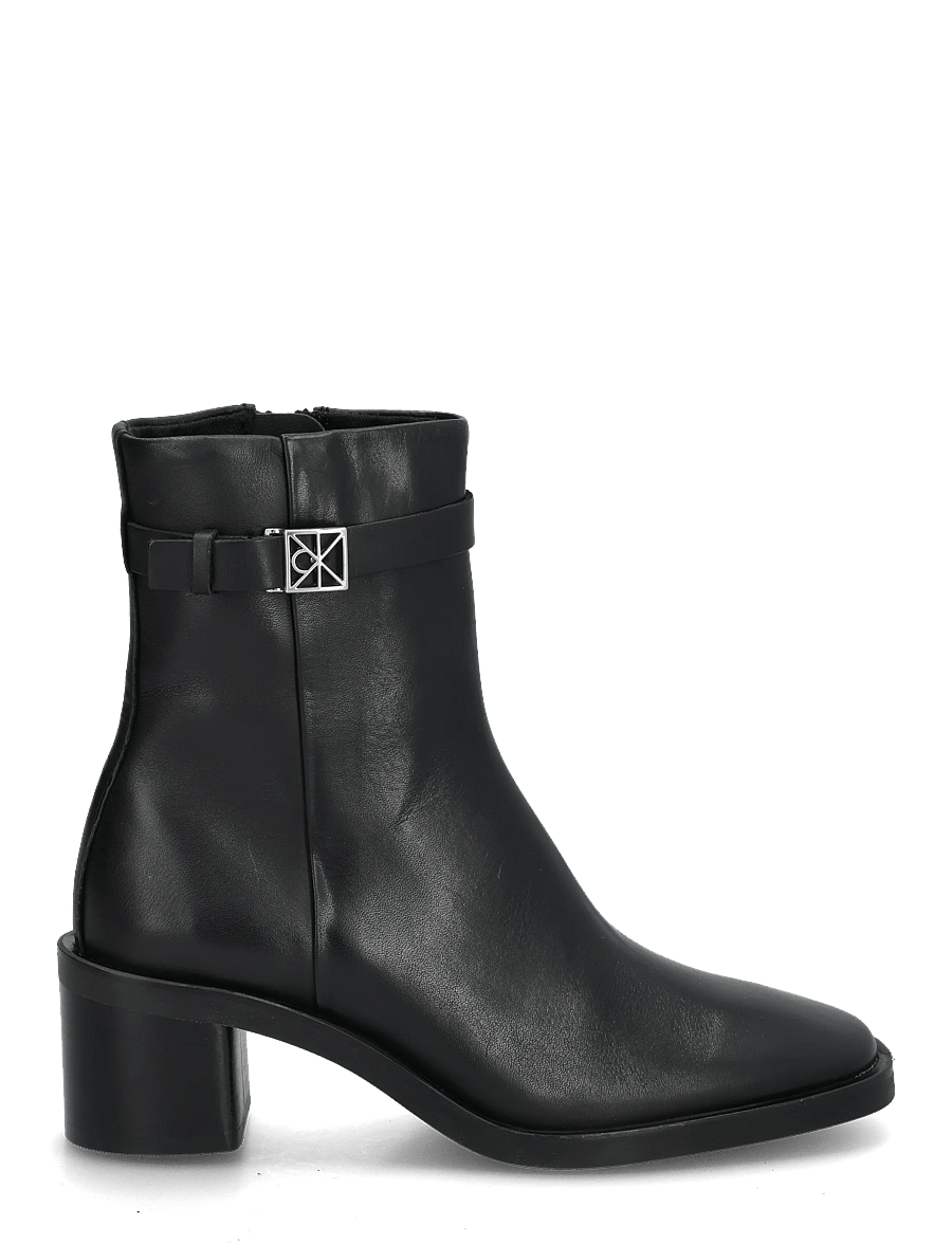 Calvin Klein - BLOCK HEEL ANK BOOT LTH HDW - støvletter - triple black - 2