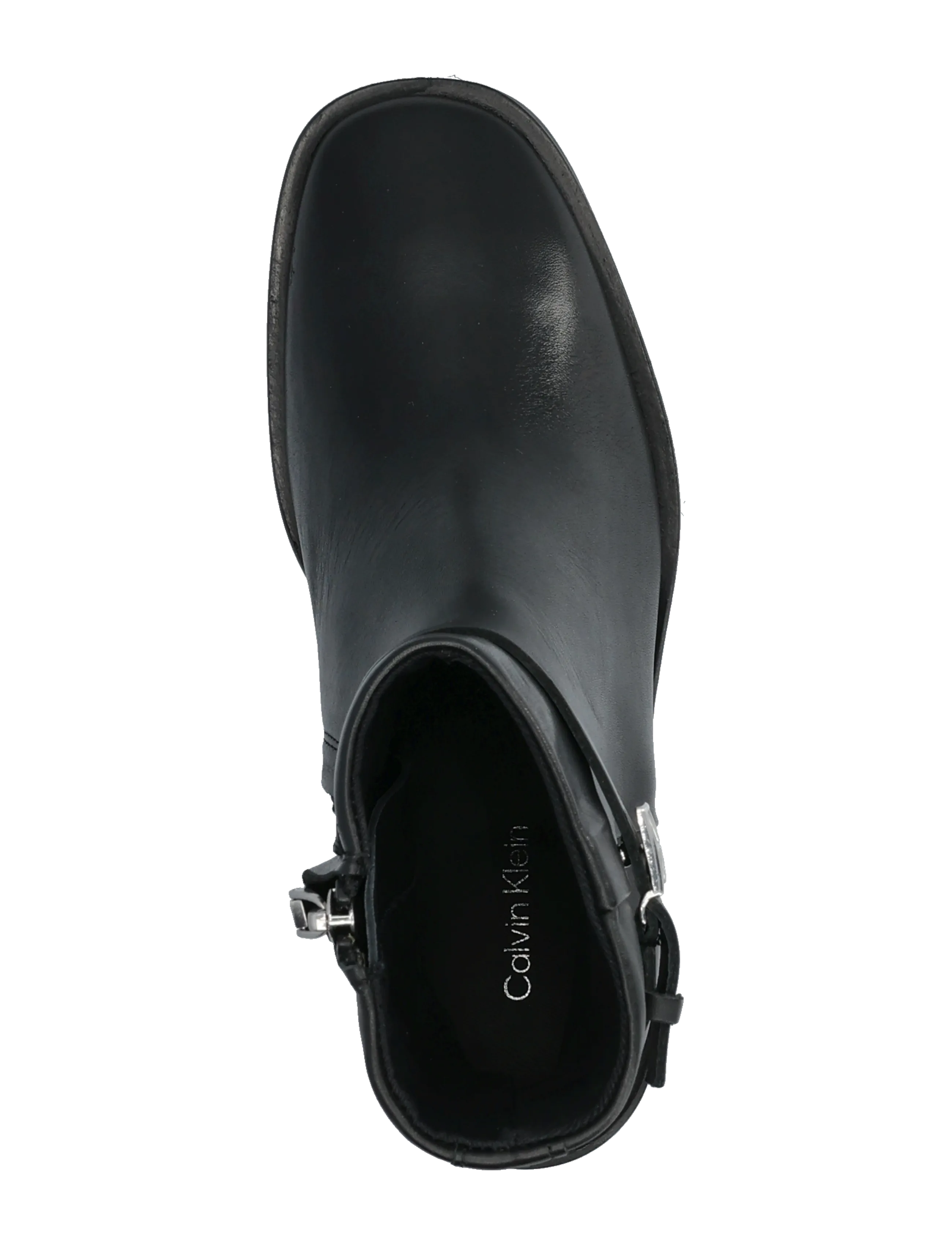 Calvin Klein - BLOCK HEEL ANK BOOT  LTH HDW - støvletter - triple black - 3