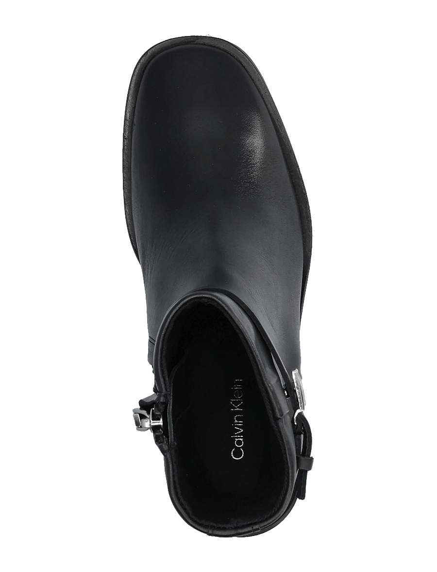 Calvin Klein - BLOCK HEEL ANK BOOT LTH HDW - støvletter - triple black - 3