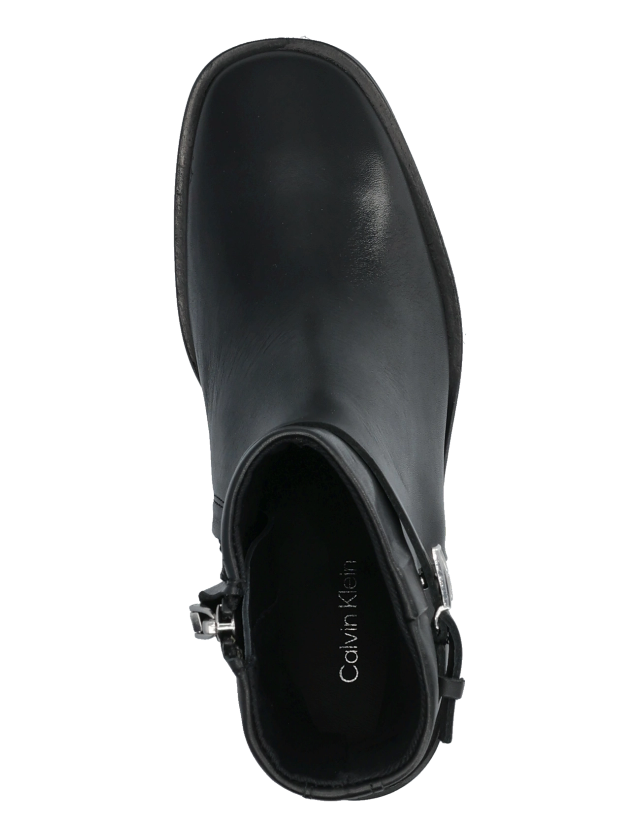 Calvin Klein - BLOCK HEEL ANK BOOT  LTH HDW - kontsaga poolsaapad - triple black - 3