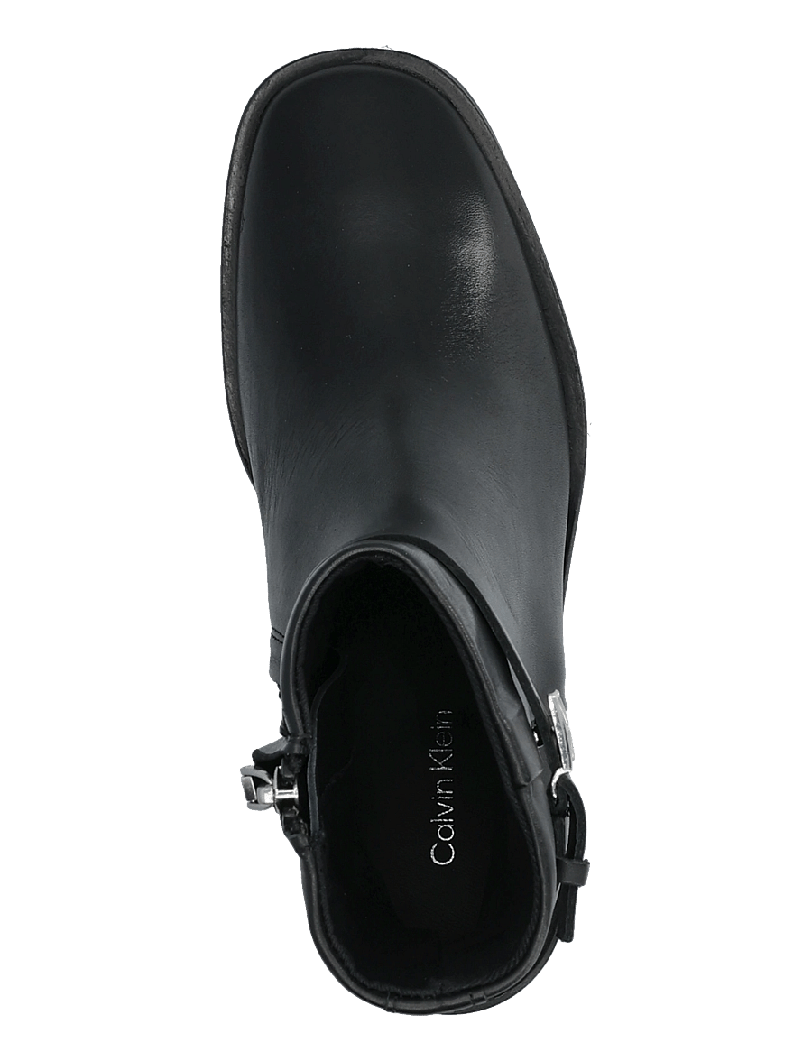Calvin Klein - BLOCK HEEL ANK BOOT LTH HDW - kontsaga poolsaapad - triple black - 3
