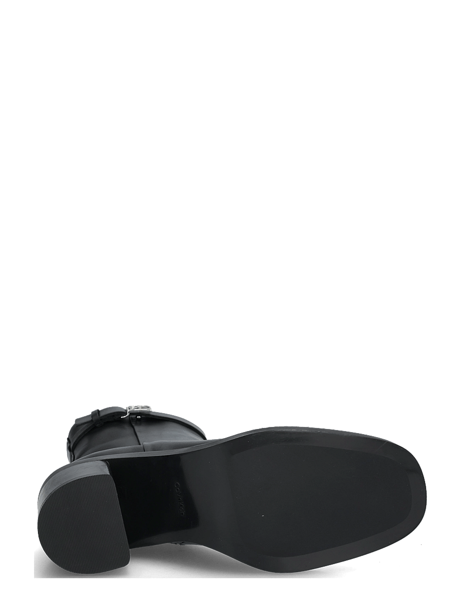 Calvin Klein - BLOCK HEEL ANK BOOT LTH HDW - kontsaga poolsaapad - triple black - 4