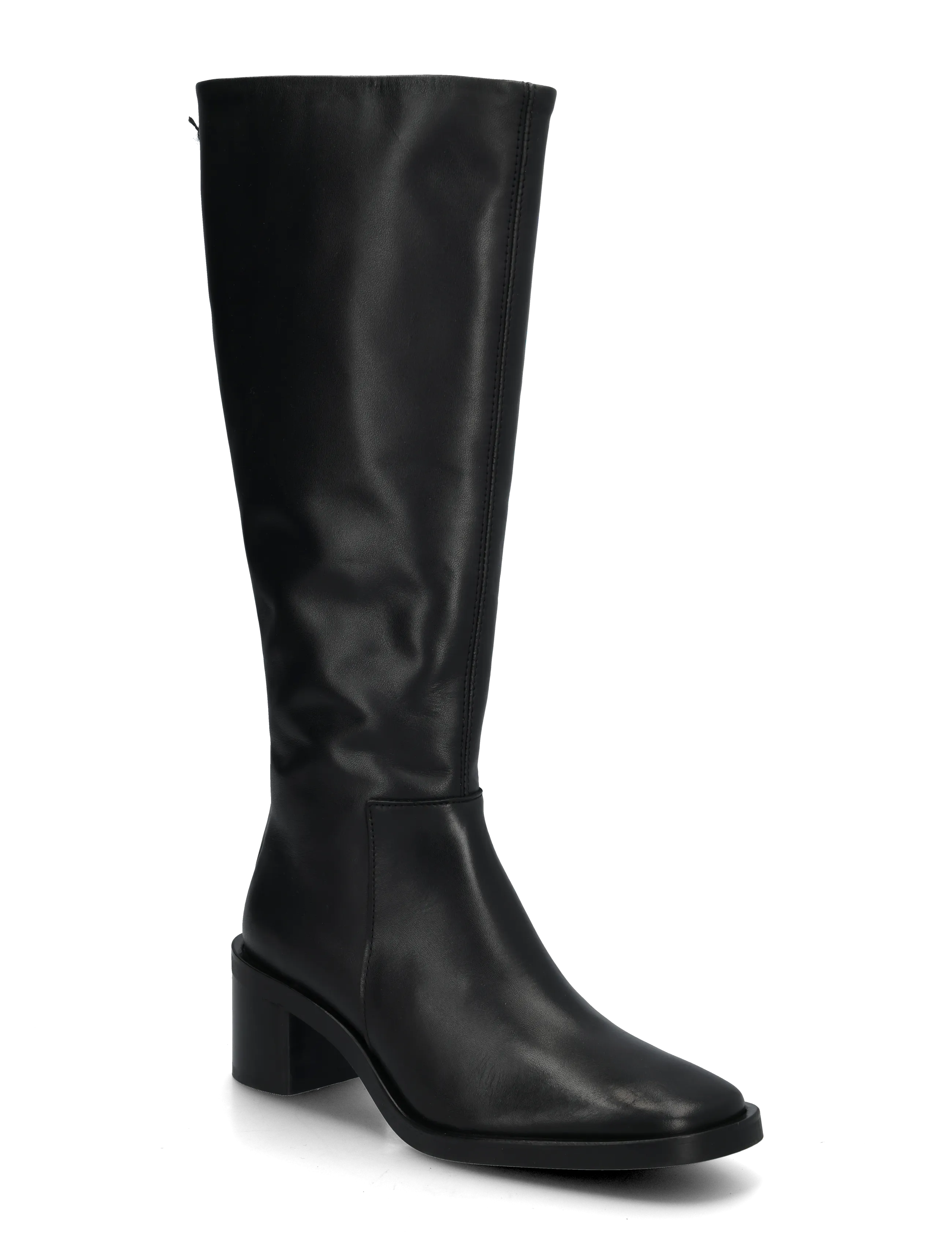 Calvin Klein BLOCK HEEL HIGH BOOT ZIP LTH - Hohe Stiefel - TRIPLE BLACK / black