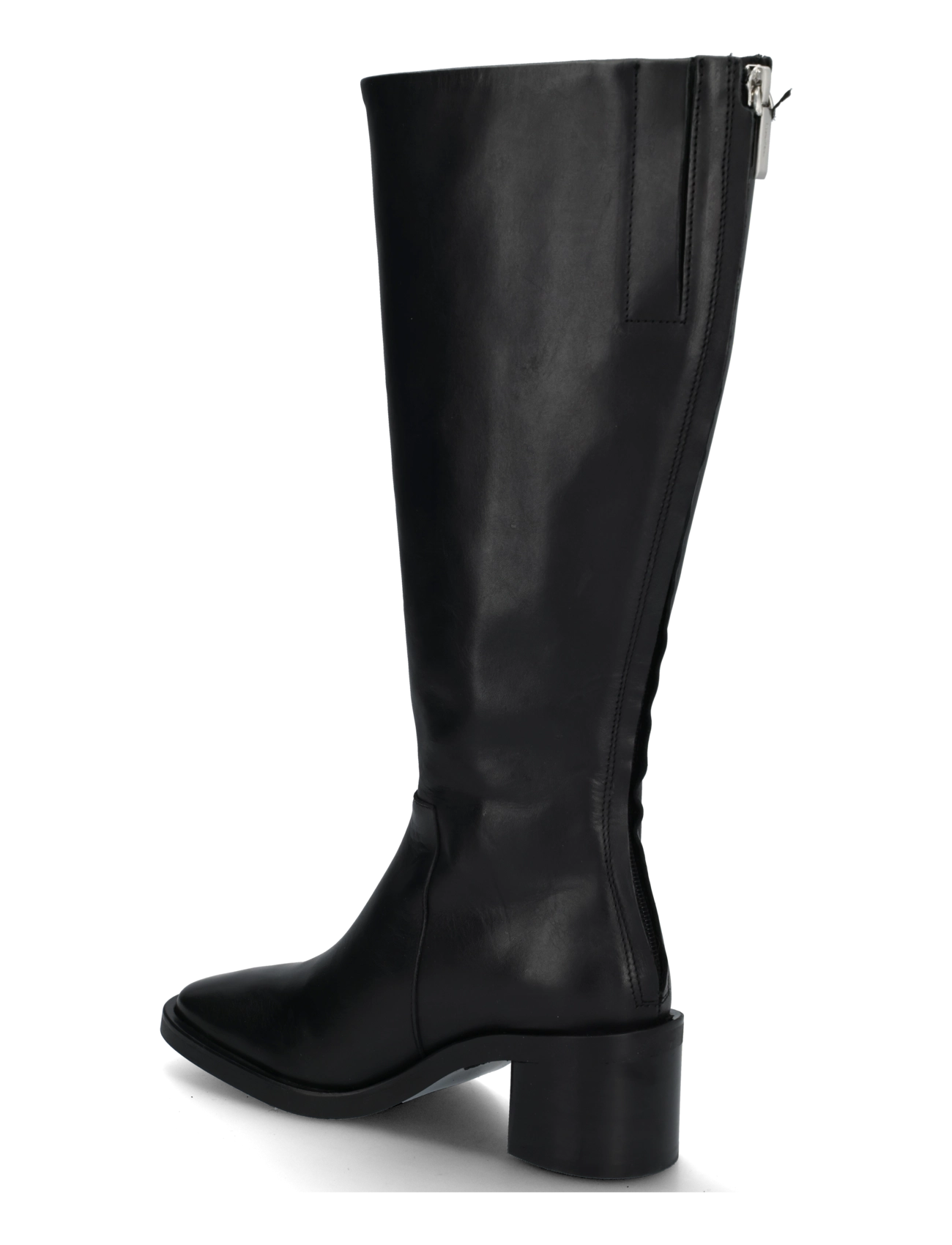 Calvin Klein - BLOCK HEEL HIGH BOOT ZIP LTH - knähöga stövlar - triple black - 1