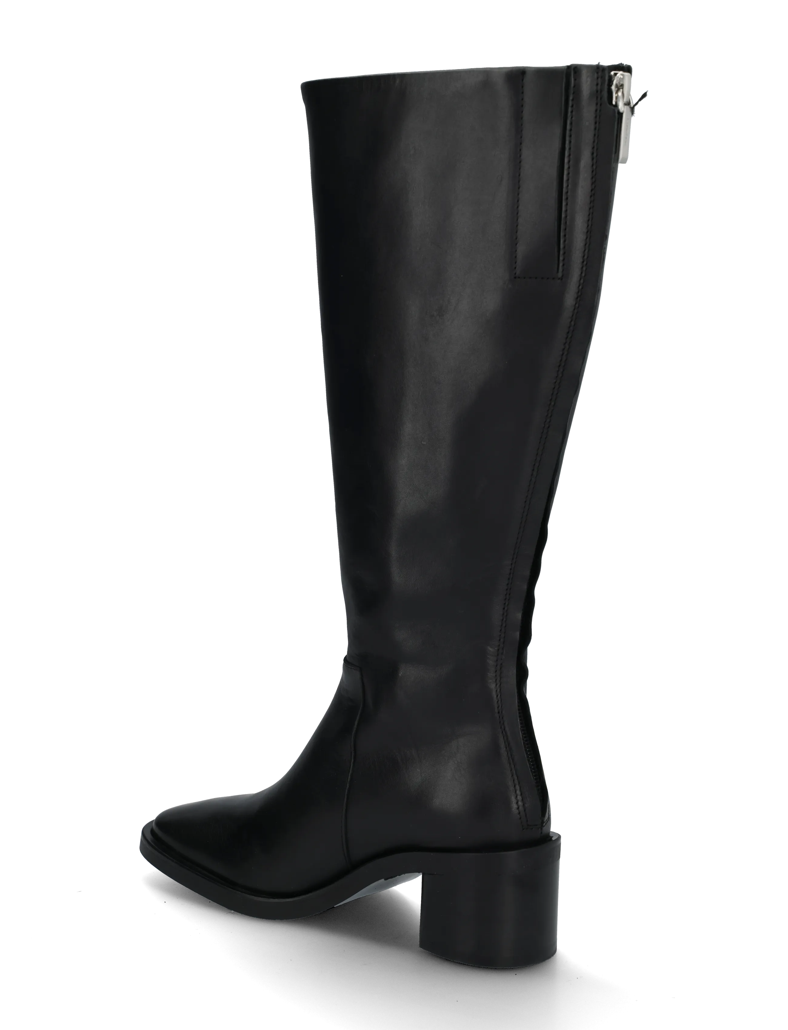 Calvin Klein - BLOCK HEEL HIGH BOOT ZIP LTH - kniehohe stiefel - triple black - 1