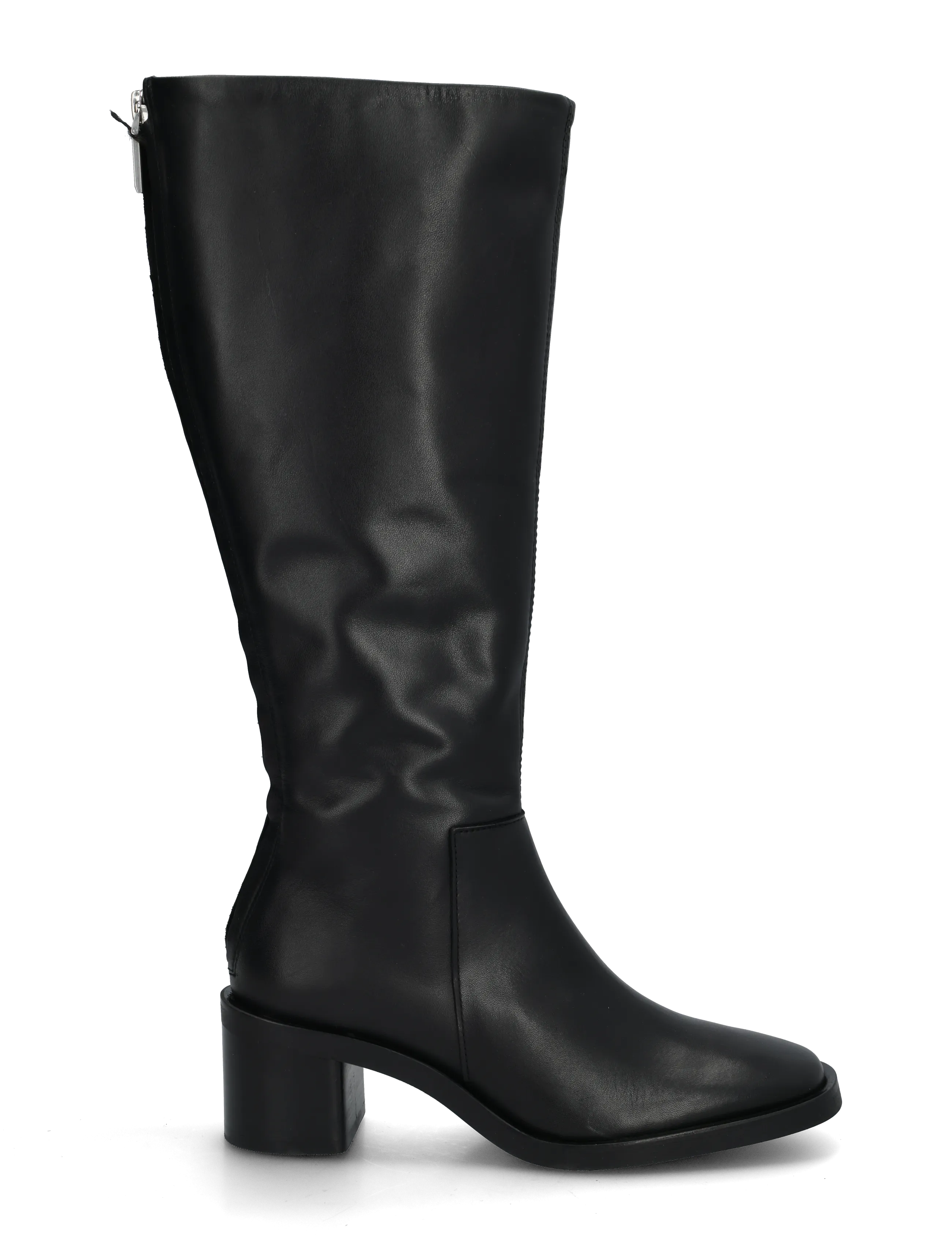 Calvin Klein - BLOCK HEEL HIGH BOOT ZIP LTH - kniehohe stiefel - triple black - 2