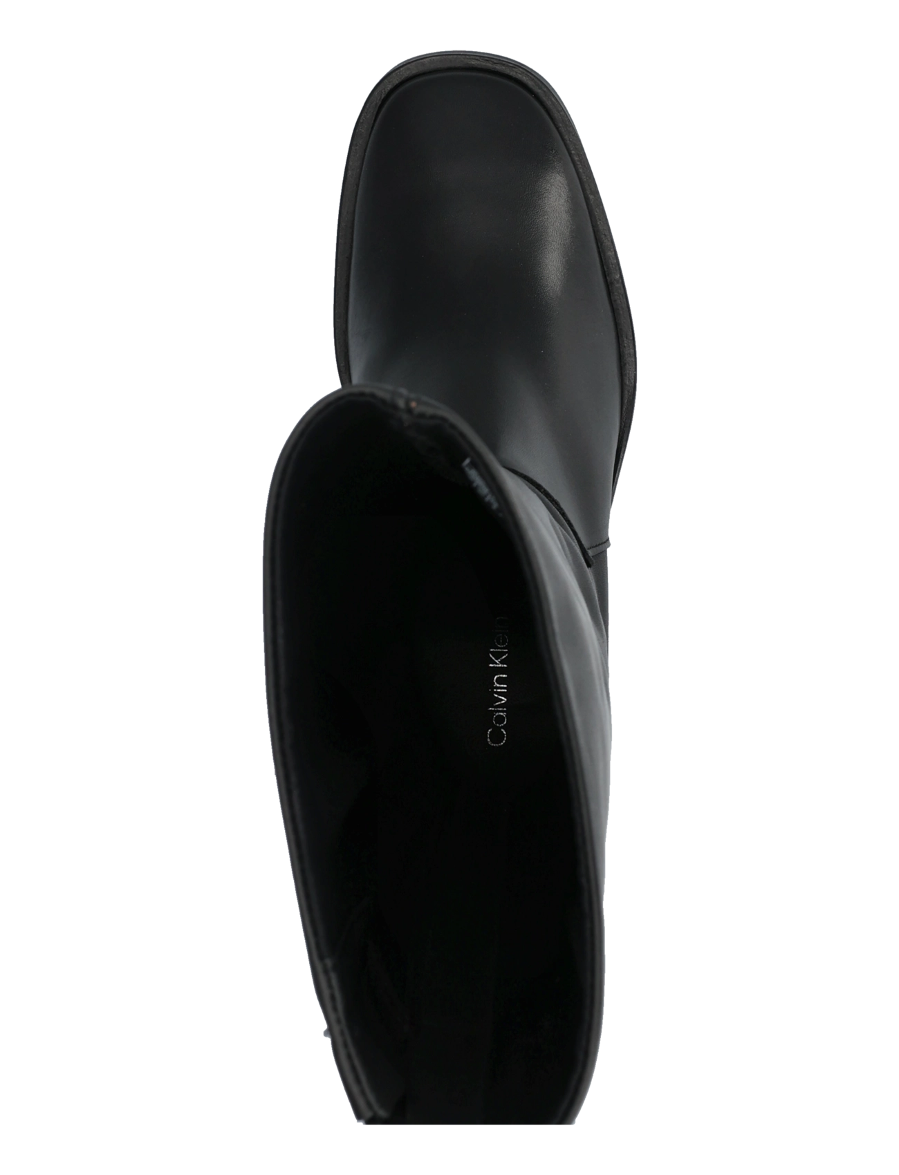 Calvin Klein - BLOCK HEEL HIGH BOOT ZIP LTH - knähöga stövlar - triple black - 3