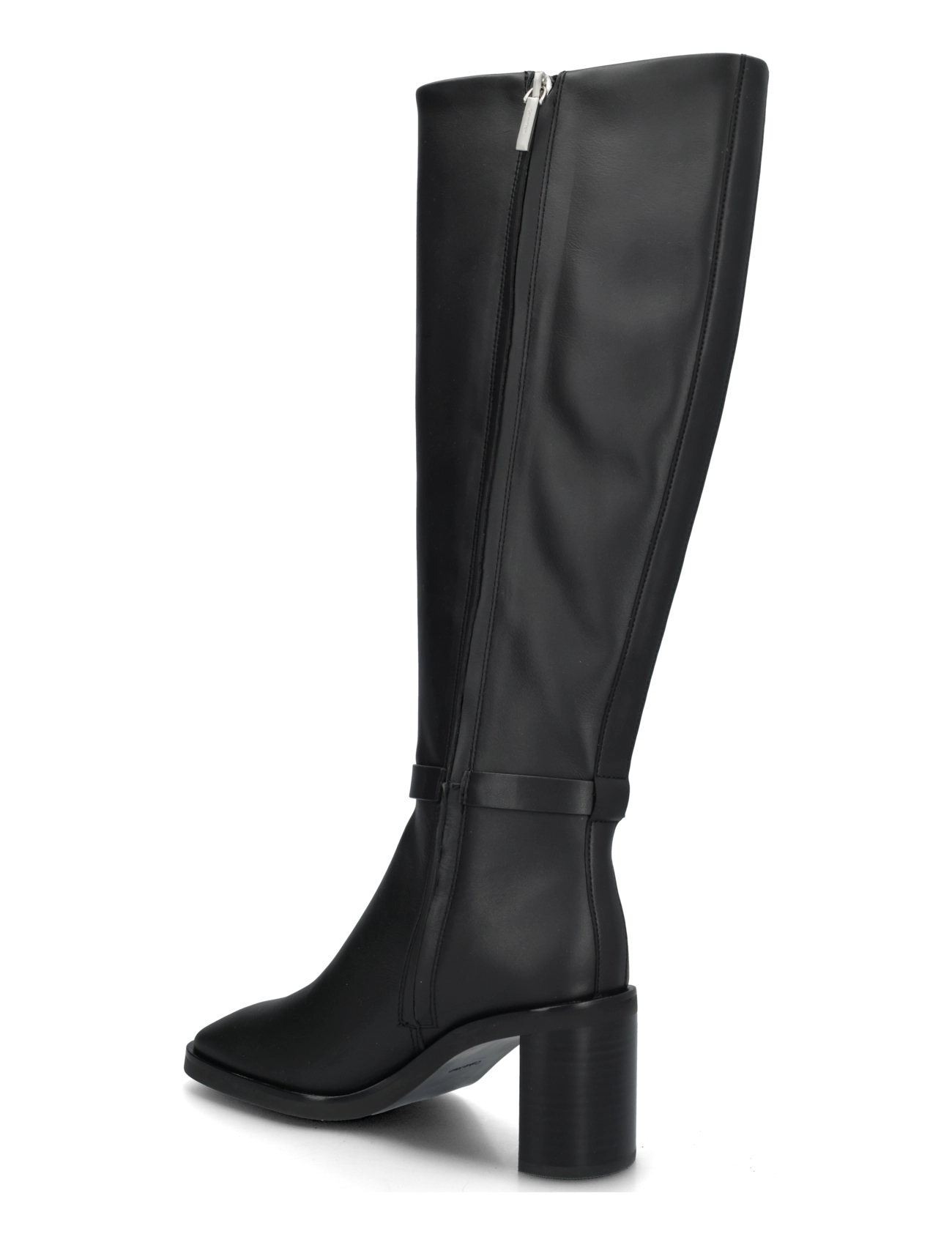 Calvin Klein - BLOCK HEEL HIGH BOOT LTH HDW - kniehohe stiefel - triple black - 1