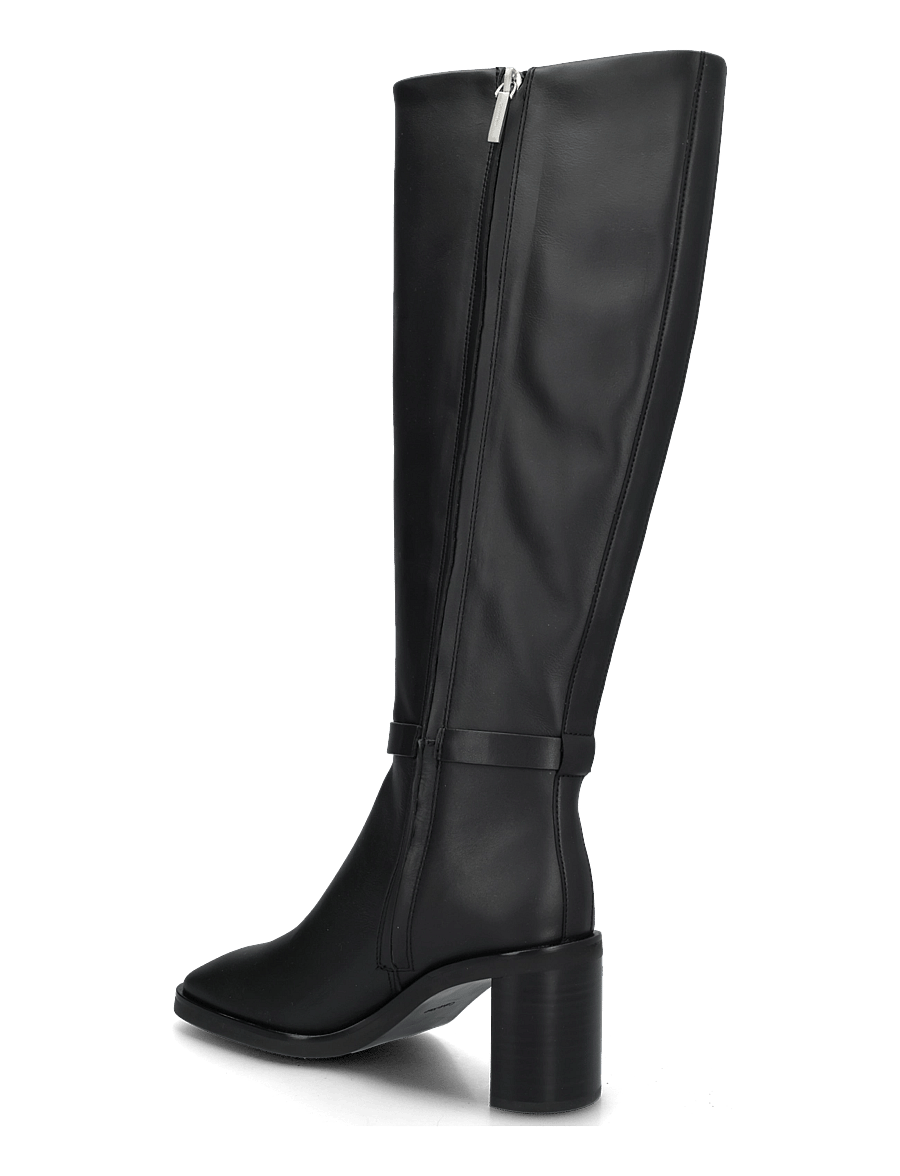 Calvin Klein - BLOCK HEEL HIGH BOOT LTH HDW - kniehohe stiefel - triple black - 1