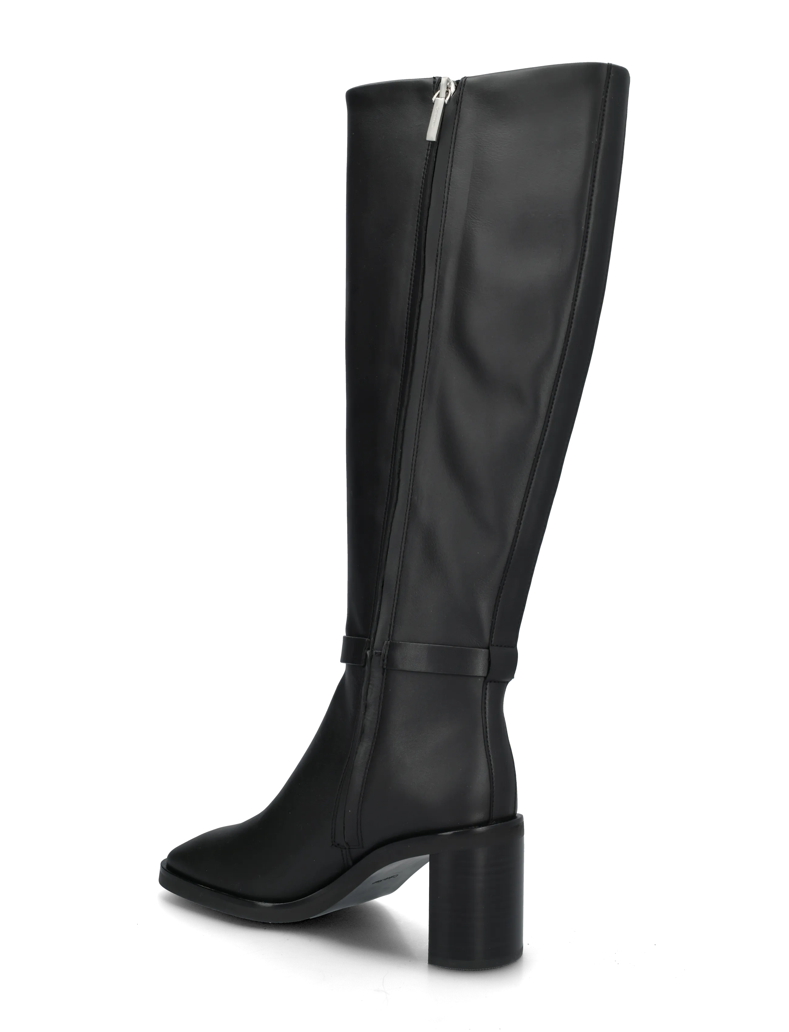 Calvin Klein - BLOCK HEEL HIGH BOOT LTH HDW - langskaftede støvler - triple black - 1
