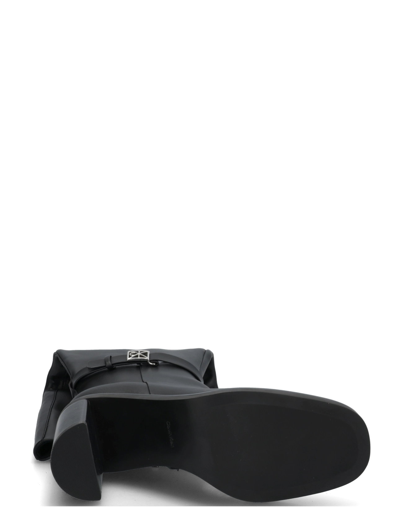 Calvin Klein - BLOCK HEEL HIGH BOOT LTH HDW - kniehohe stiefel - triple black - 4