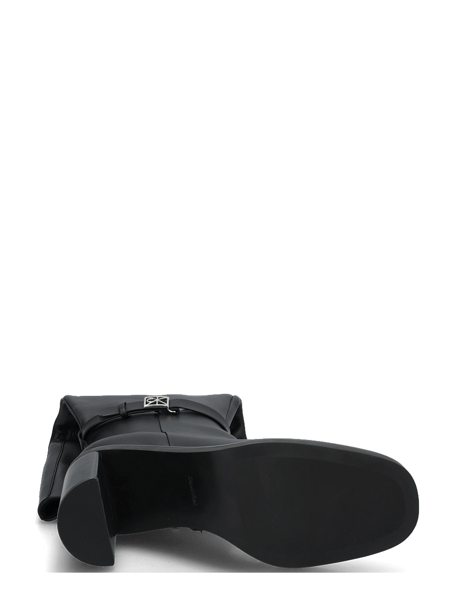 Calvin Klein - BLOCK HEEL HIGH BOOT LTH HDW - kniehohe stiefel - triple black - 4