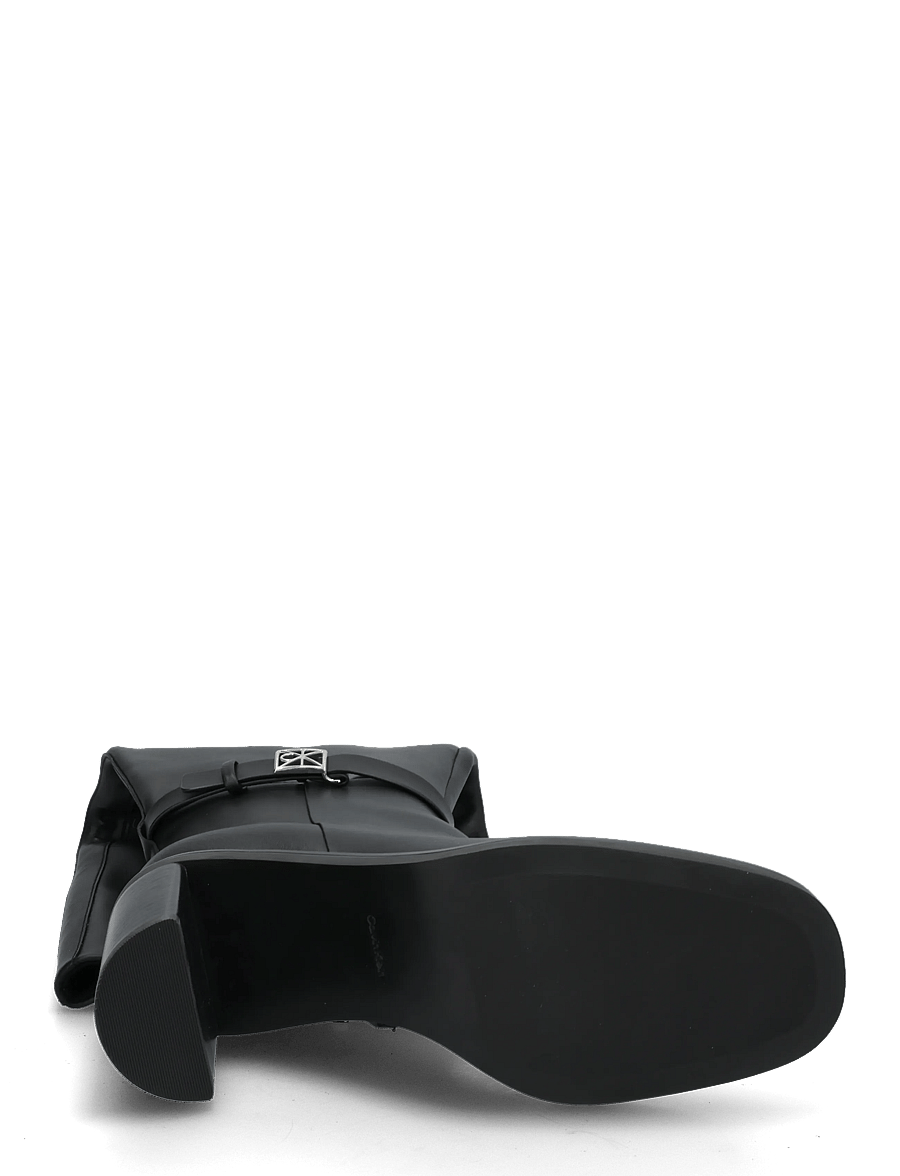Calvin Klein - BLOCK HEEL HIGH BOOT LTH HDW - langskaftede støvler - triple black - 4