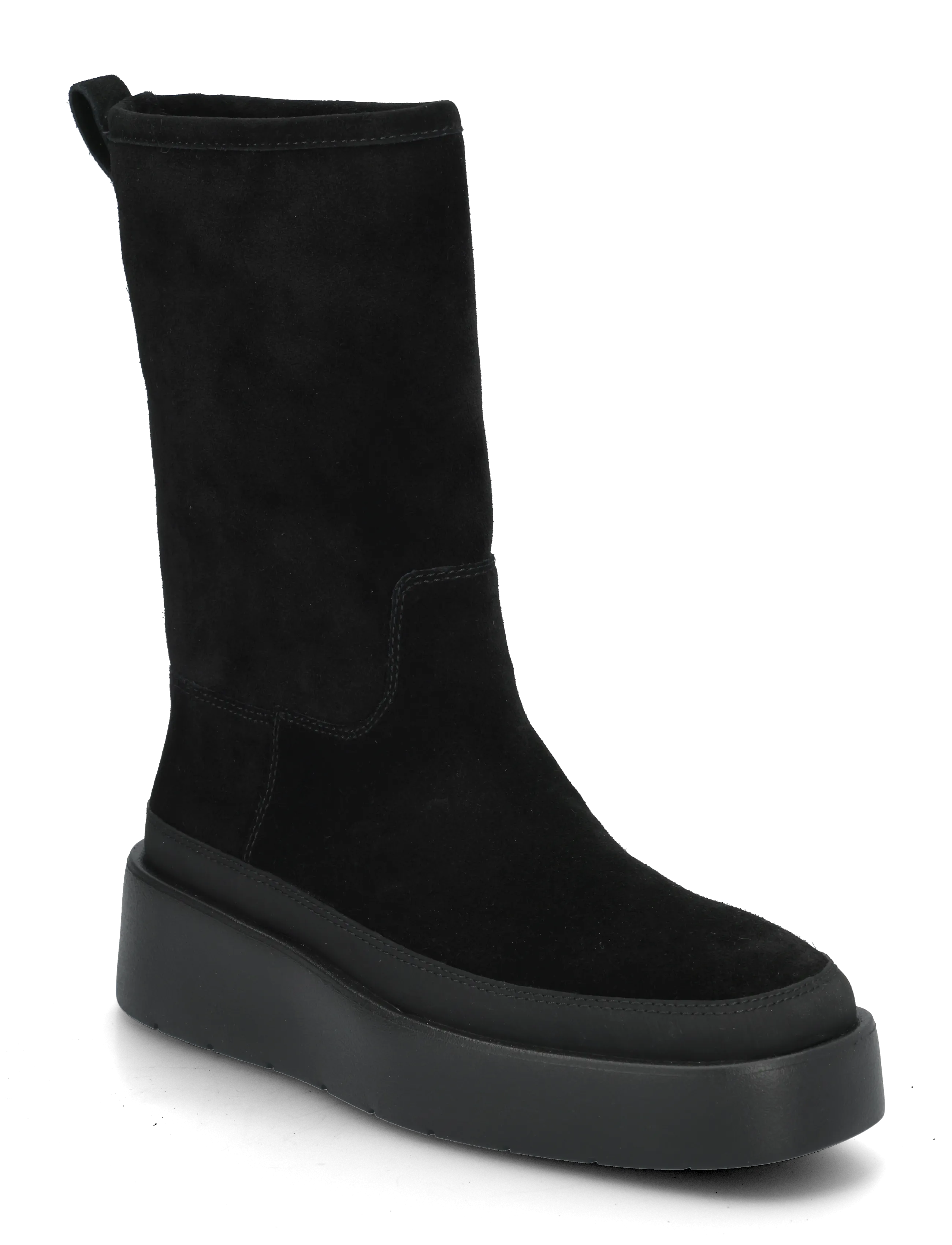 Calvin Klein FLATFORM MID BOOT SUEDE WL - Schuhe - TRIPLE BLACK / black