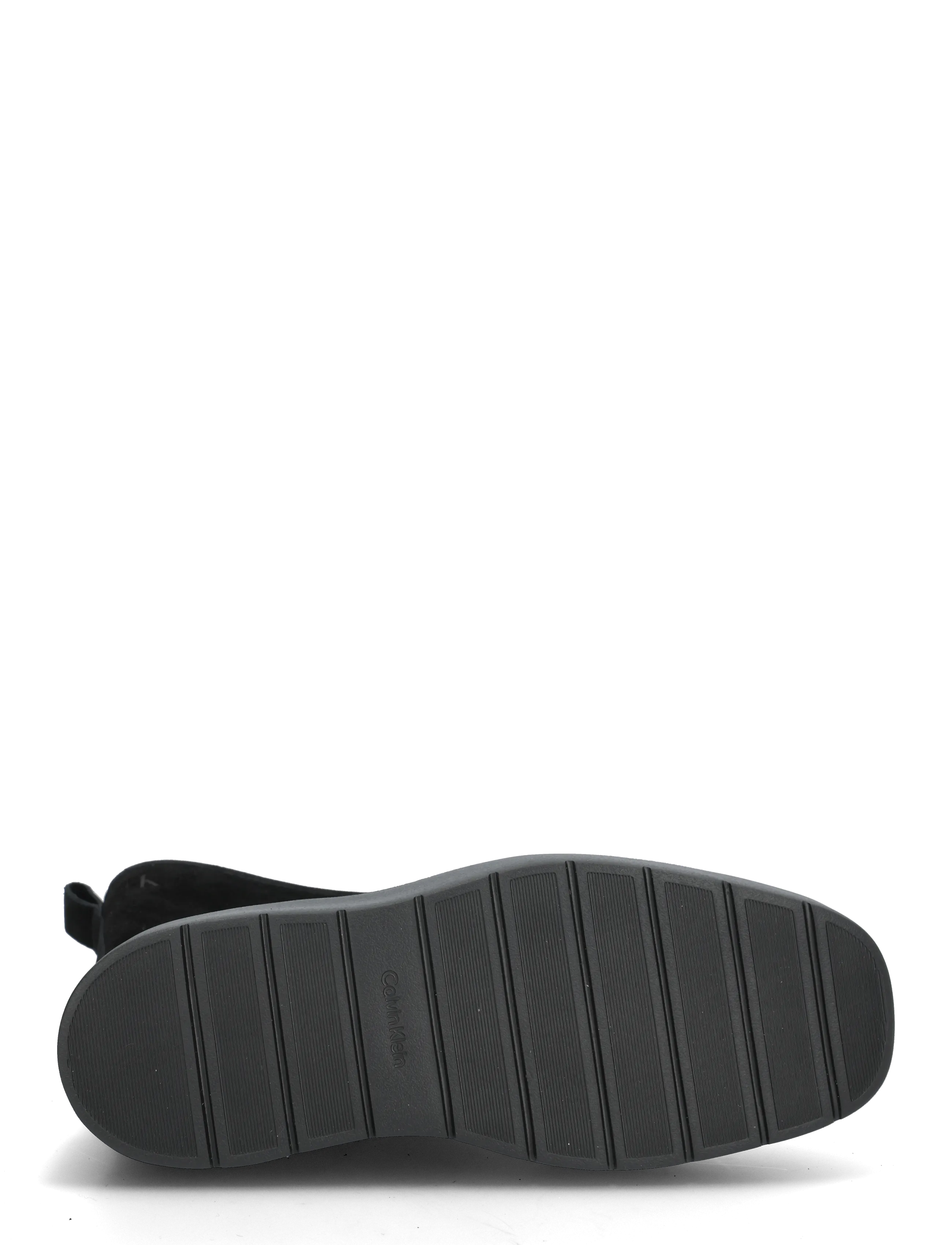 Calvin Klein - FLATFORM MID BOOT SUEDE WL - platta ankelboots - triple black - 4