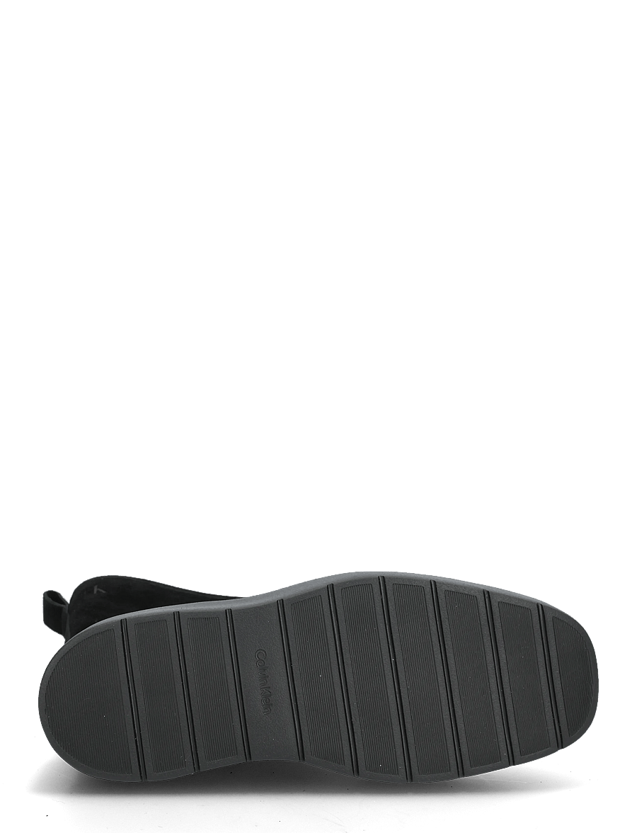 Calvin Klein - FLATFORM MID BOOT SUEDE WL - platta ankelboots - triple black - 4