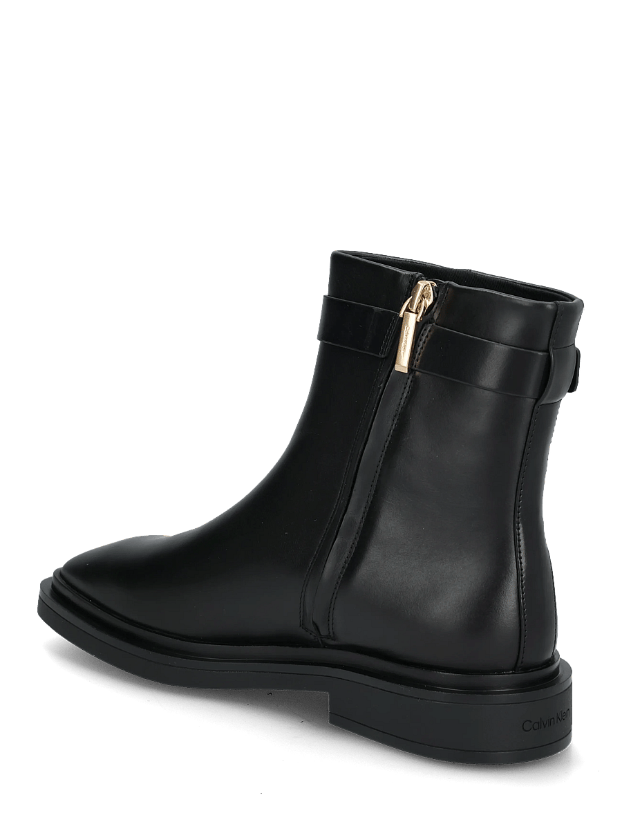 Calvin Klein - SQUARE ANKLE BOOT LTH MG HDW - støvletter - triple black - 1