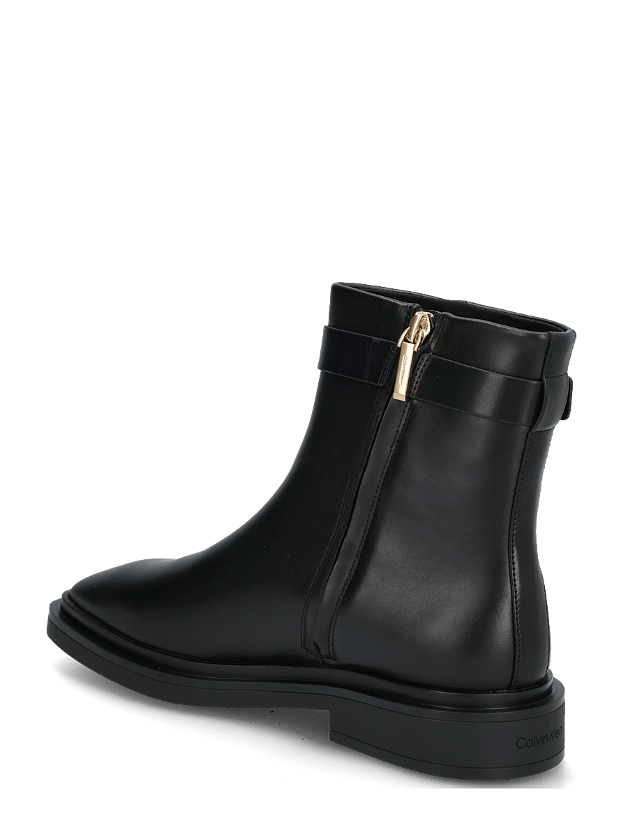 Calvin Klein - SQUARE ANKLE BOOT LTH MG HDW - kontsaga poolsaapad - triple black - 1