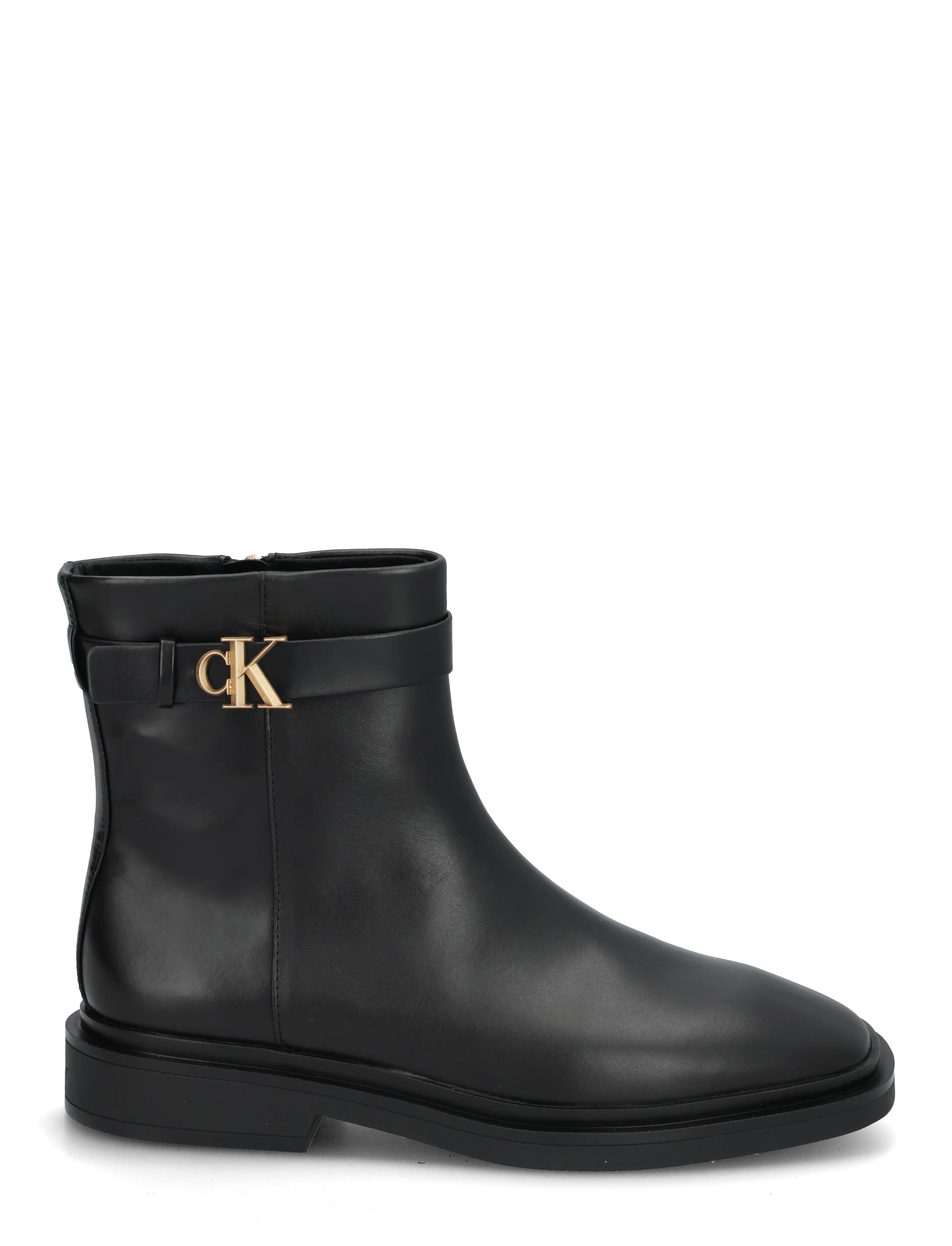 Calvin Klein - SQUARE ANKLE BOOT LTH MG HDW - støvletter - triple black - 2