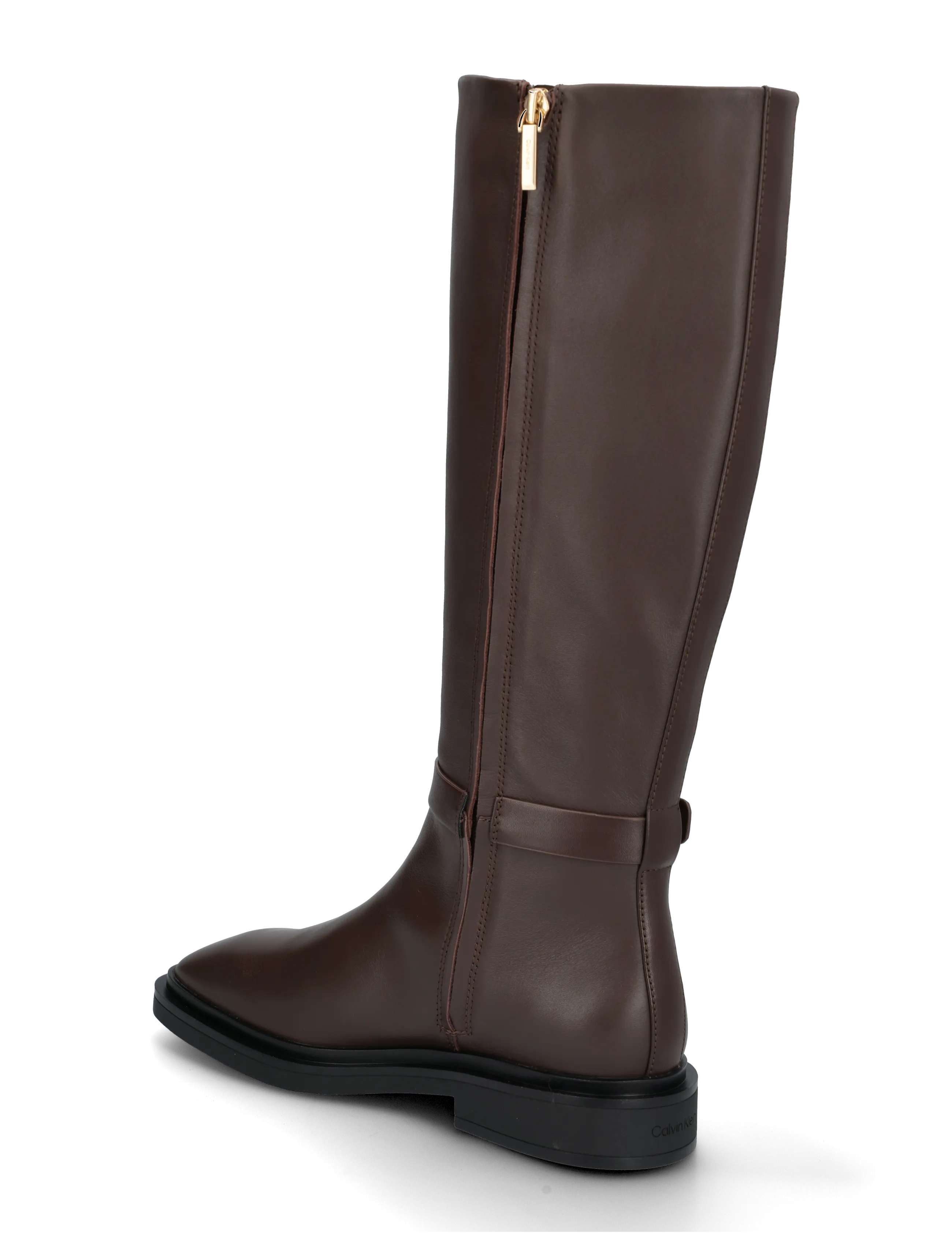 Calvin Klein - SQUARE HIGH BOOT LTH MG HDW - knee high boots - rocky brown - 1