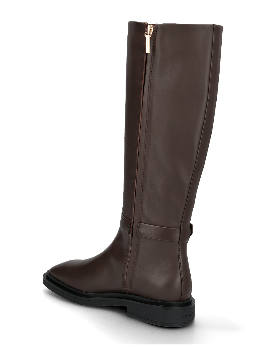 Calvin Klein - SQUARE HIGH BOOT LTH MG HDW - knee high boots - rocky brown - 1