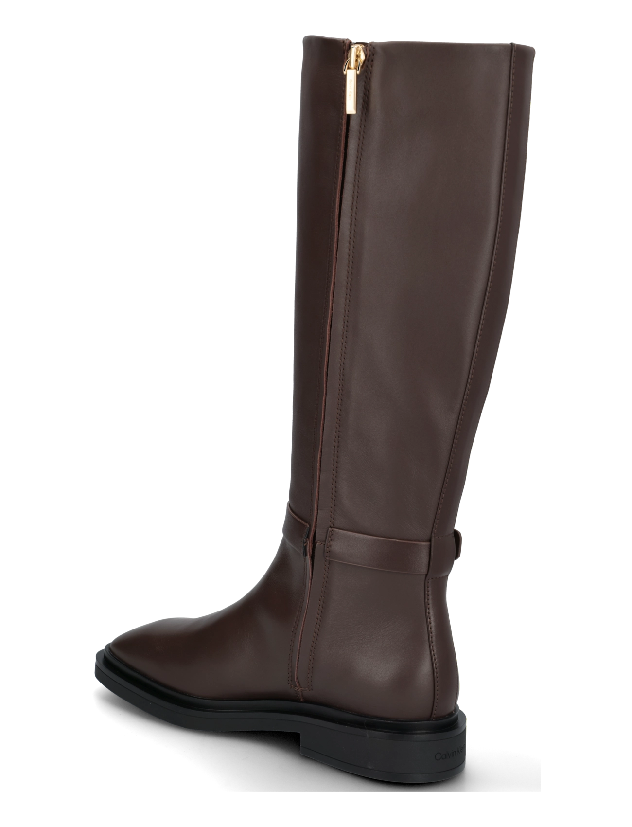 Calvin Klein - SQUARE HIGH BOOT LTH MG HDW - kniehohe stiefel - rocky brown - 1