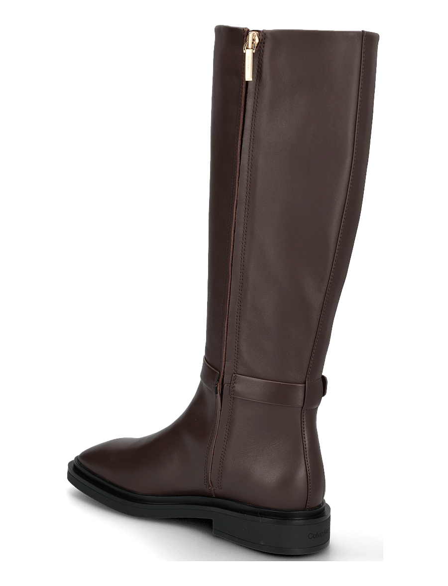 Calvin Klein - SQUARE HIGH BOOT LTH MG HDW - kniehohe stiefel - rocky brown - 1