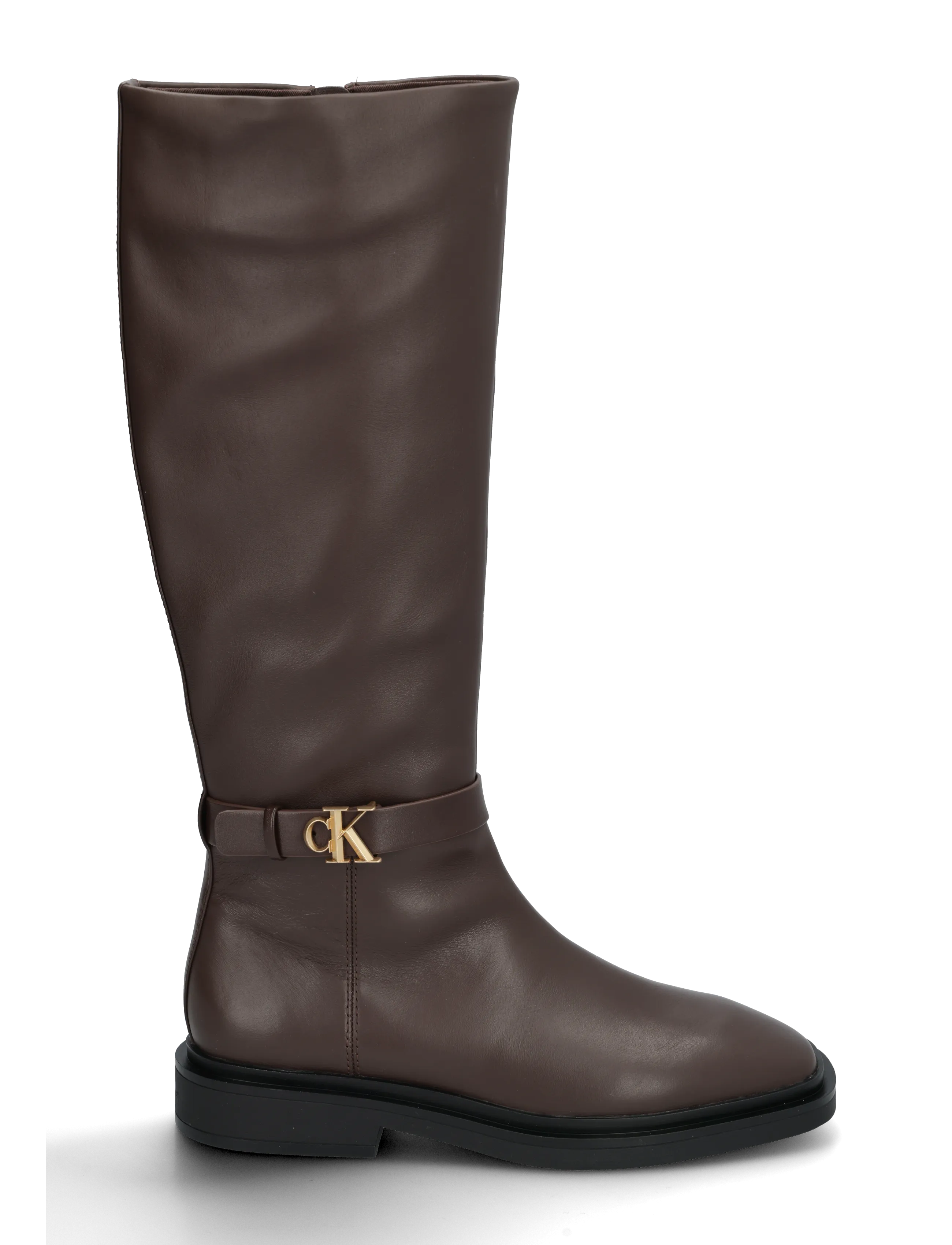 Calvin Klein - SQUARE HIGH BOOT LTH MG HDW - knee high boots - rocky brown - 2