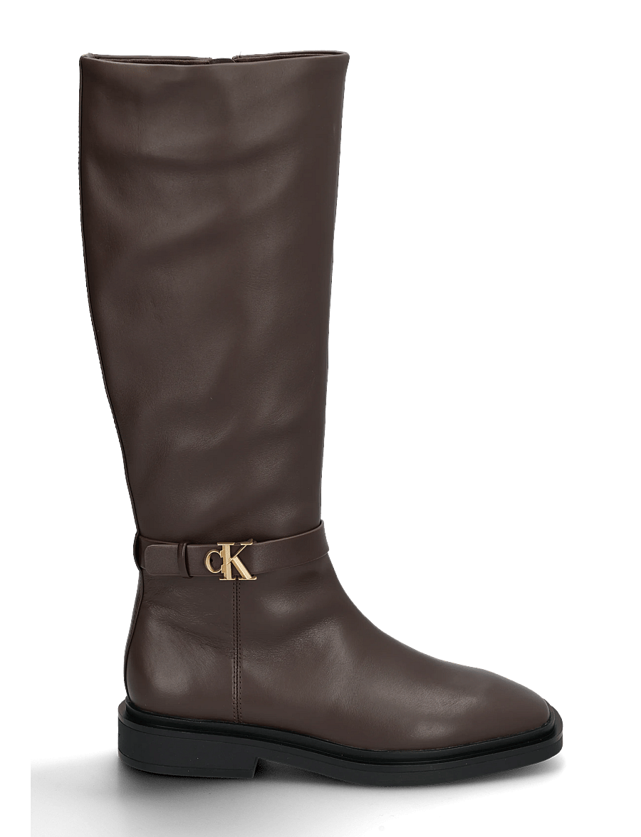 Calvin Klein - SQUARE HIGH BOOT LTH MG HDW - knee high boots - rocky brown - 2