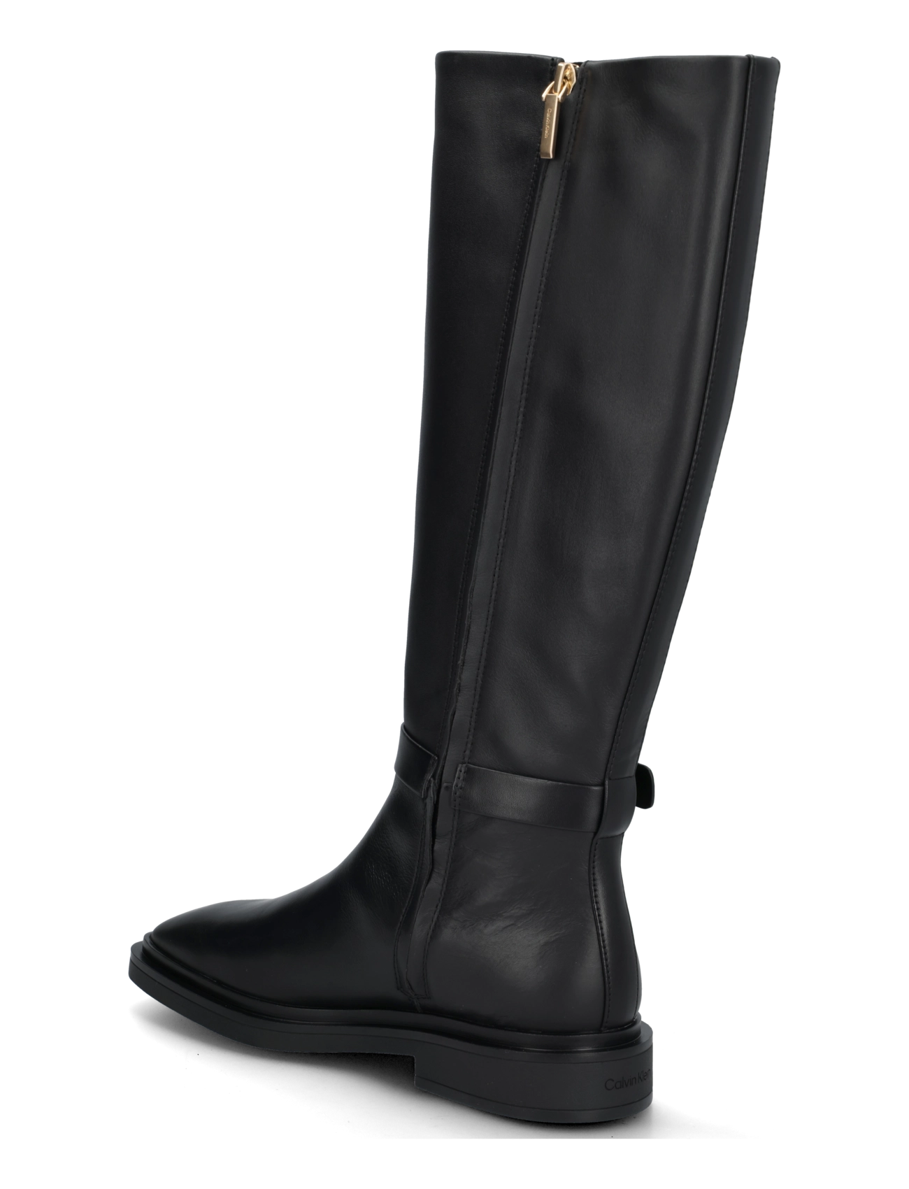 Calvin Klein - SQUARE HIGH BOOT LTH MG HDW - knähöga stövlar - triple black - 1
