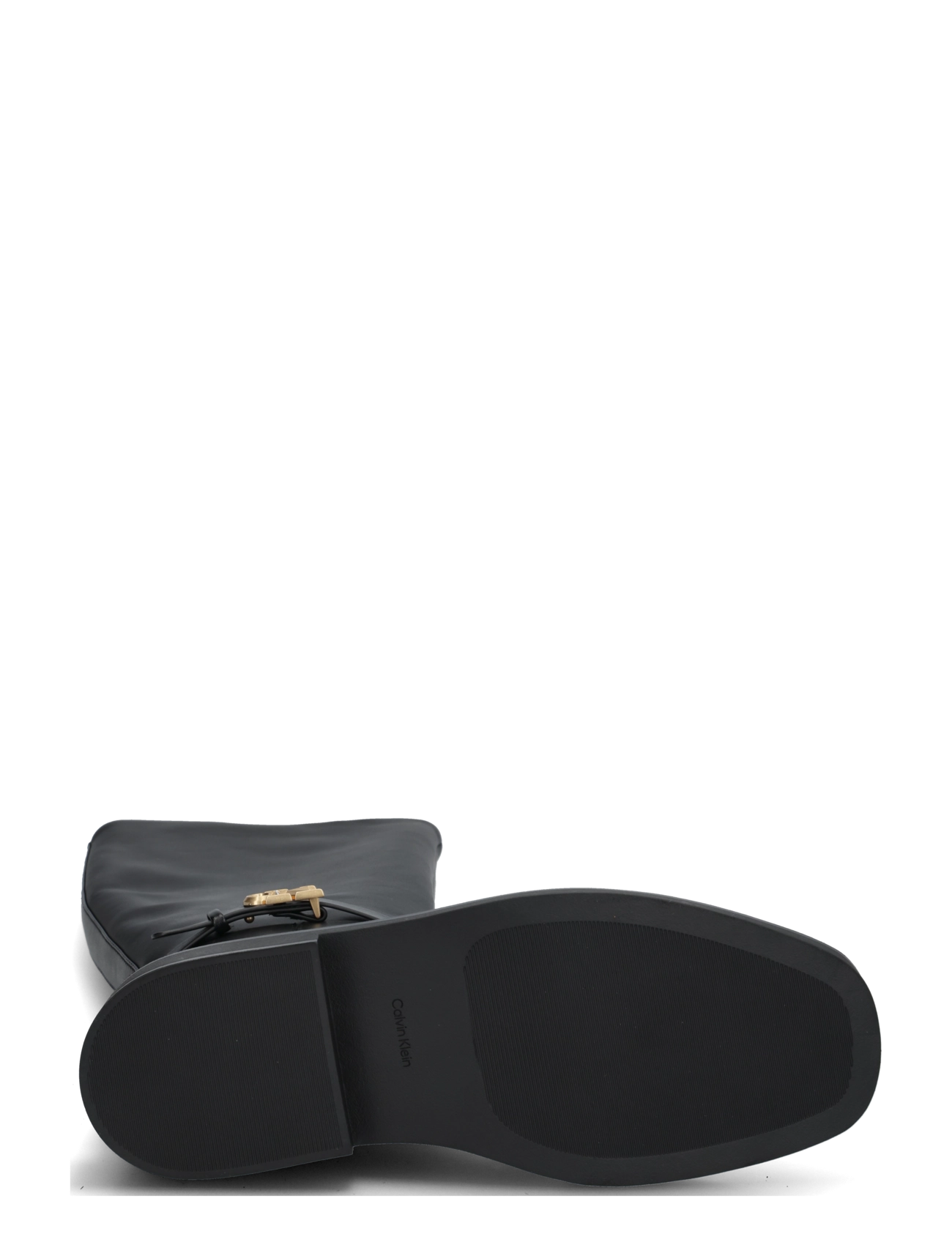 Calvin Klein - SQUARE HIGH BOOT LTH MG HDW - knähöga stövlar - triple black - 4