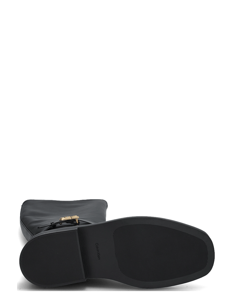 Calvin Klein - SQUARE HIGH BOOT LTH MG HDW - knähöga stövlar - triple black - 4