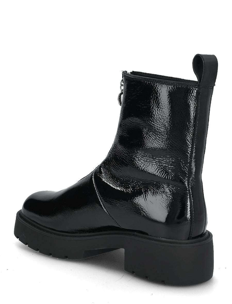 Calvin Klein - CHUNKY ZIP BOOT SHINY LTH - støvletter - triple black - 1
