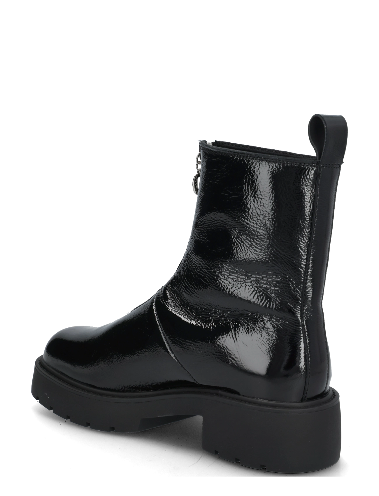 Calvin Klein - CHUNKY ZIP BOOT SHINY LTH - stiefeletten mit absatz - triple black - 1