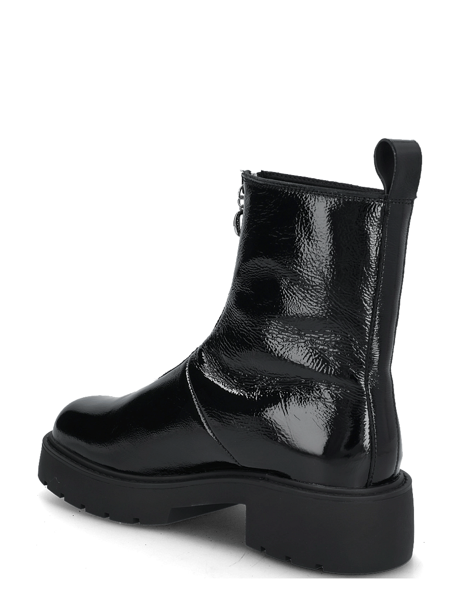 Calvin Klein - CHUNKY ZIP BOOT SHINY LTH - stiefeletten mit absatz - triple black - 1