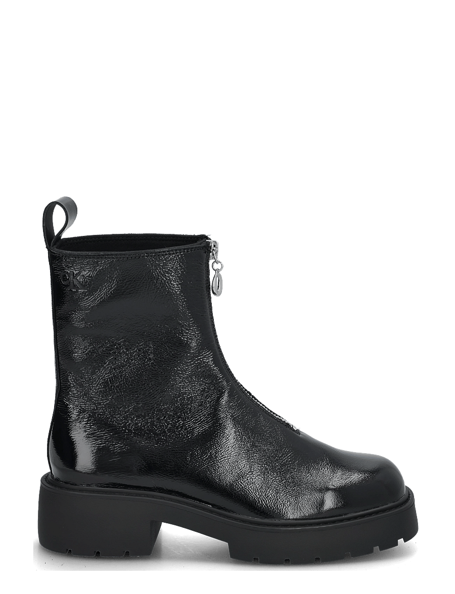 Calvin Klein - CHUNKY ZIP BOOT SHINY LTH - stiefeletten mit absatz - triple black - 2