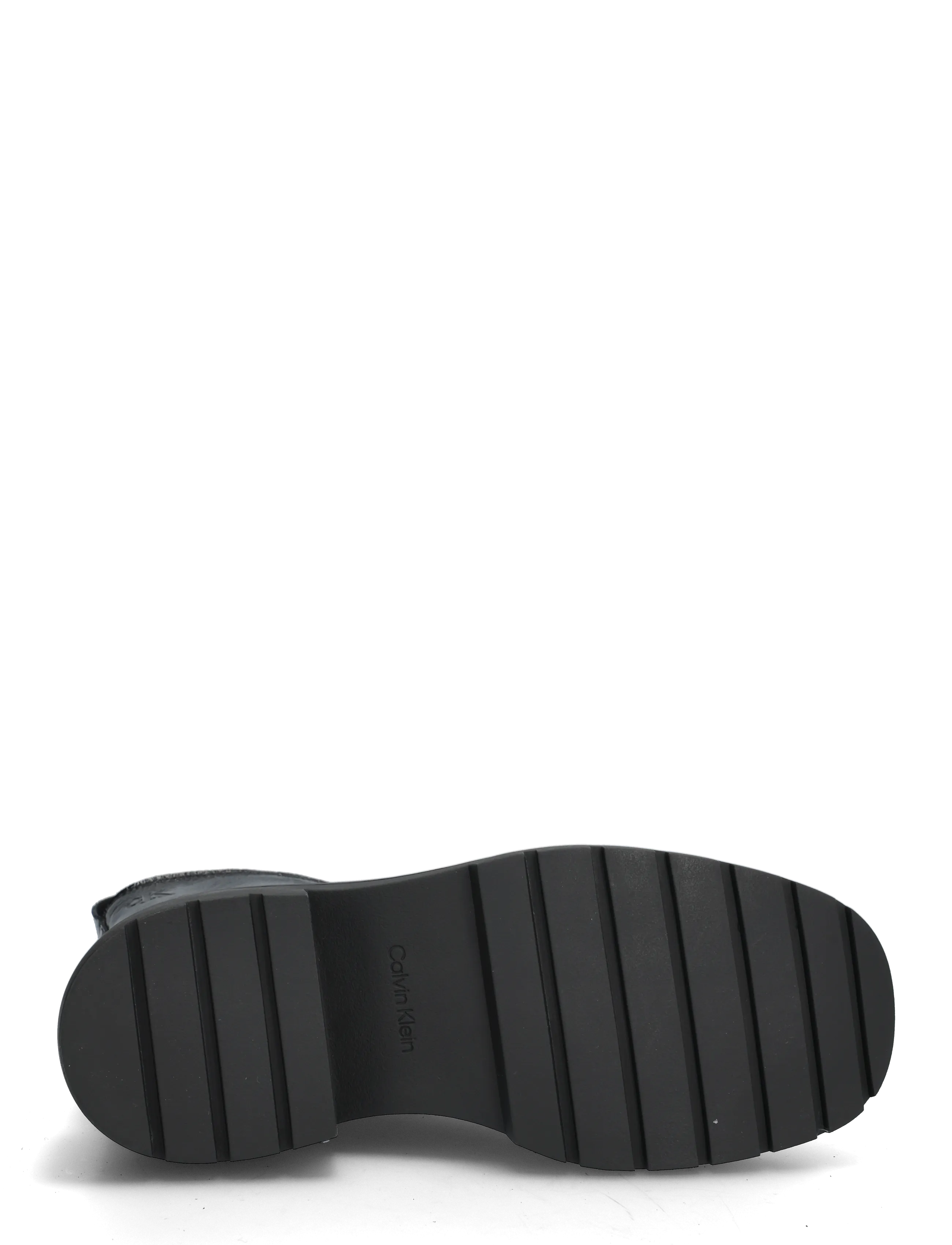 Calvin Klein - CHUNKY ZIP BOOT SHINY LTH - støvletter - triple black - 4