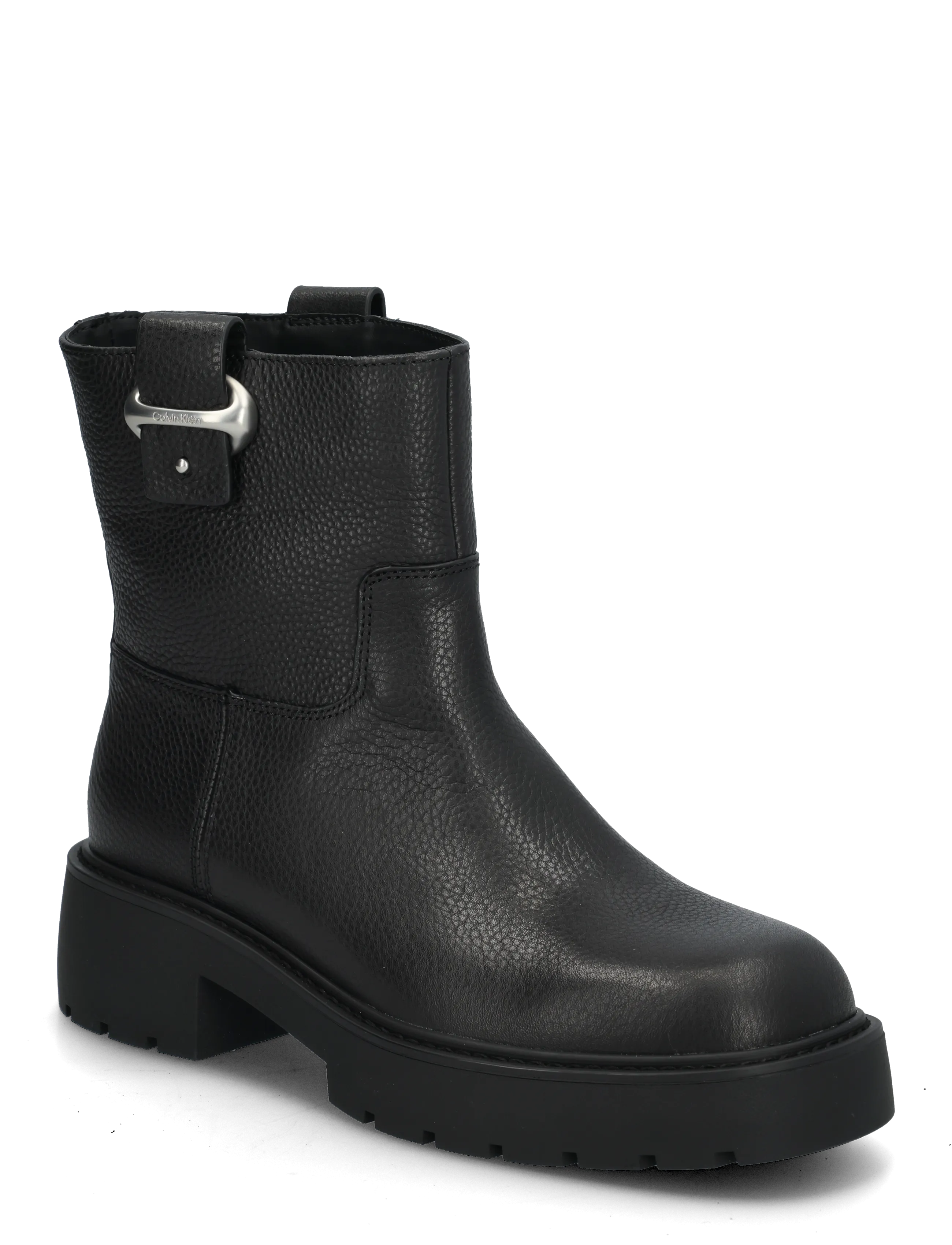 Calvin Klein CHUNKY ANKLE BOOT LTH HDW - Schuhe - TRIPLE BLACK / black