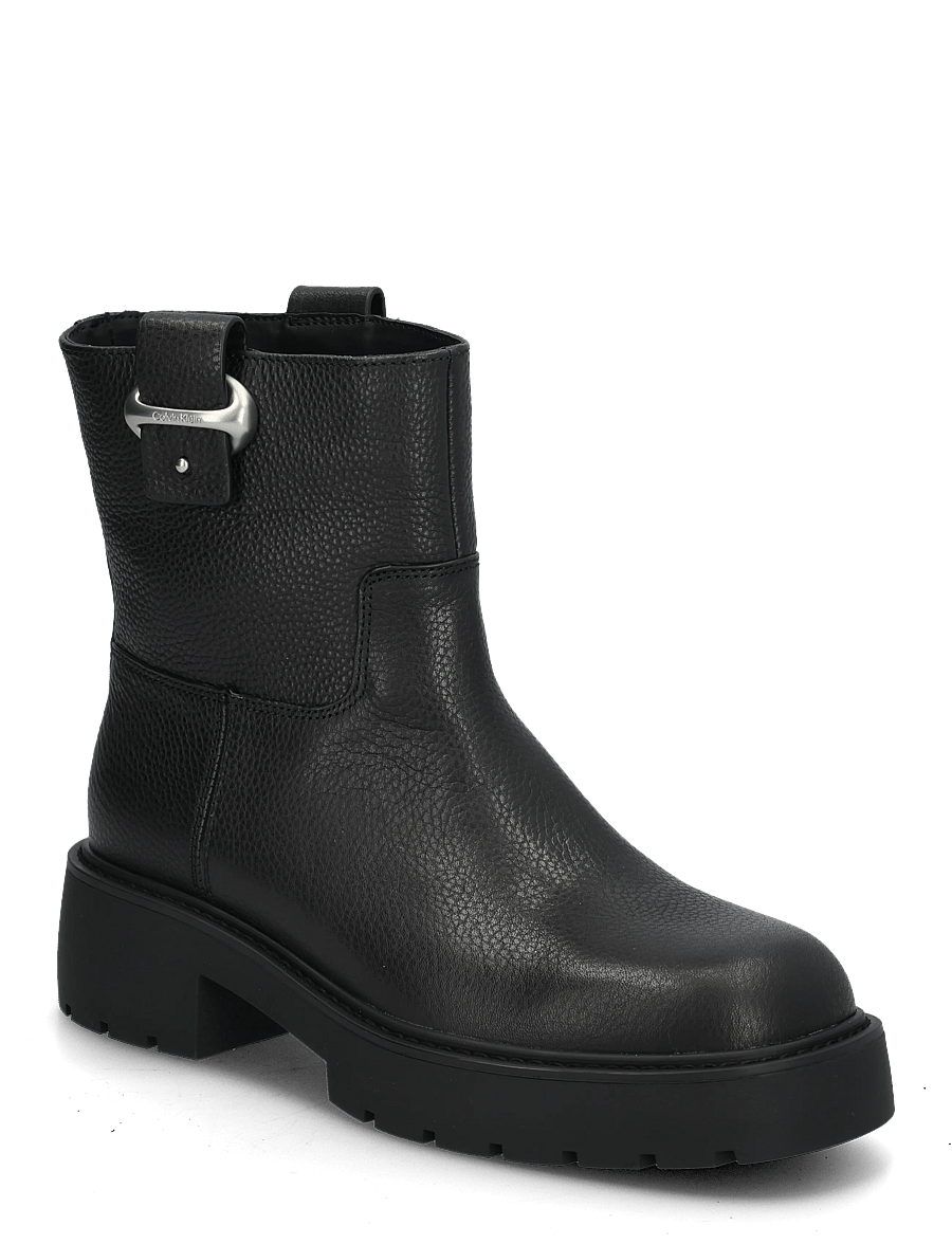 Calvin Klein - CHUNKY ANKLE BOOT LTH HDW - støvletter - triple black - 0