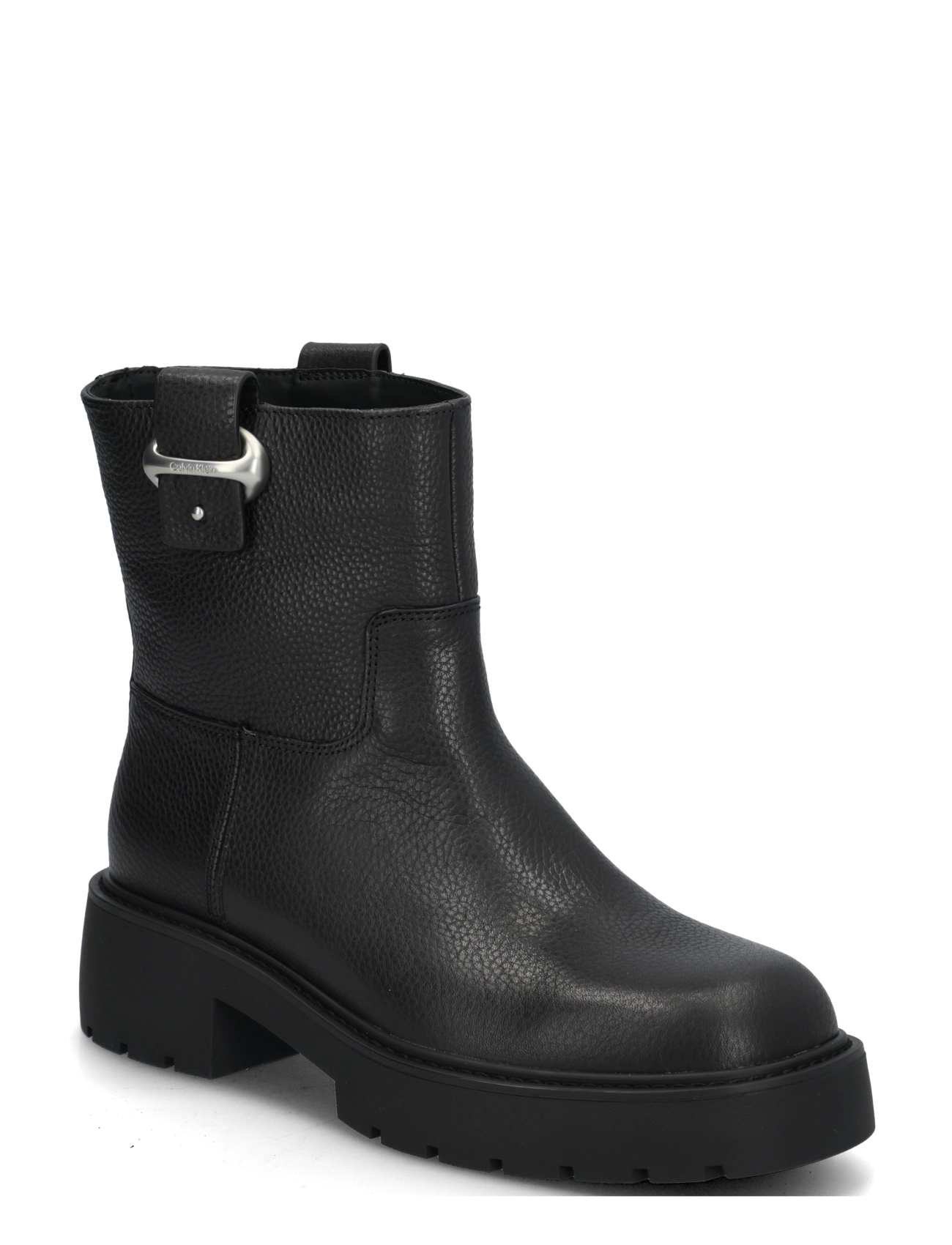 Calvin Klein CHUNKY ANKLE BOOT LTH HDW - Jalanõud - TRIPLE BLACK / black