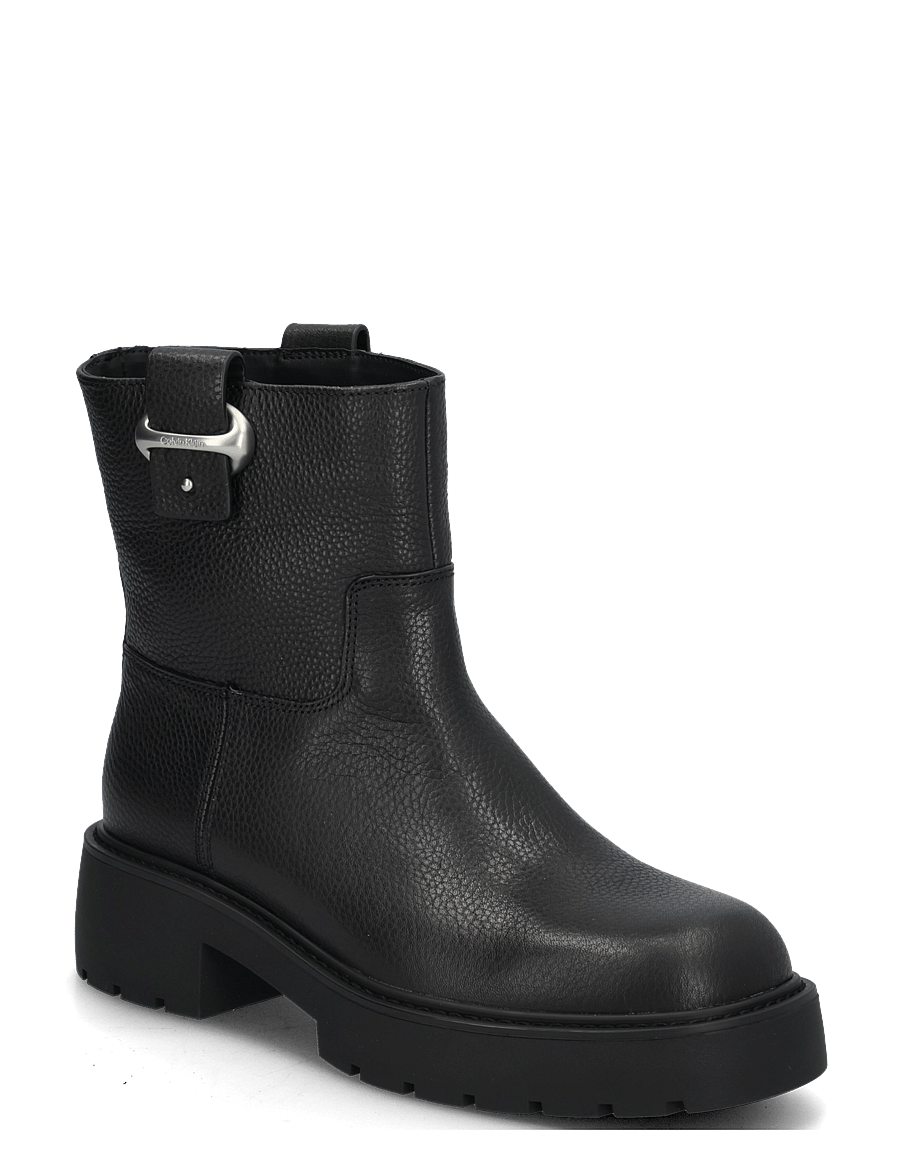 Calvin Klein - CHUNKY ANKLE BOOT LTH HDW - kontsaga poolsaapad - triple black - 0