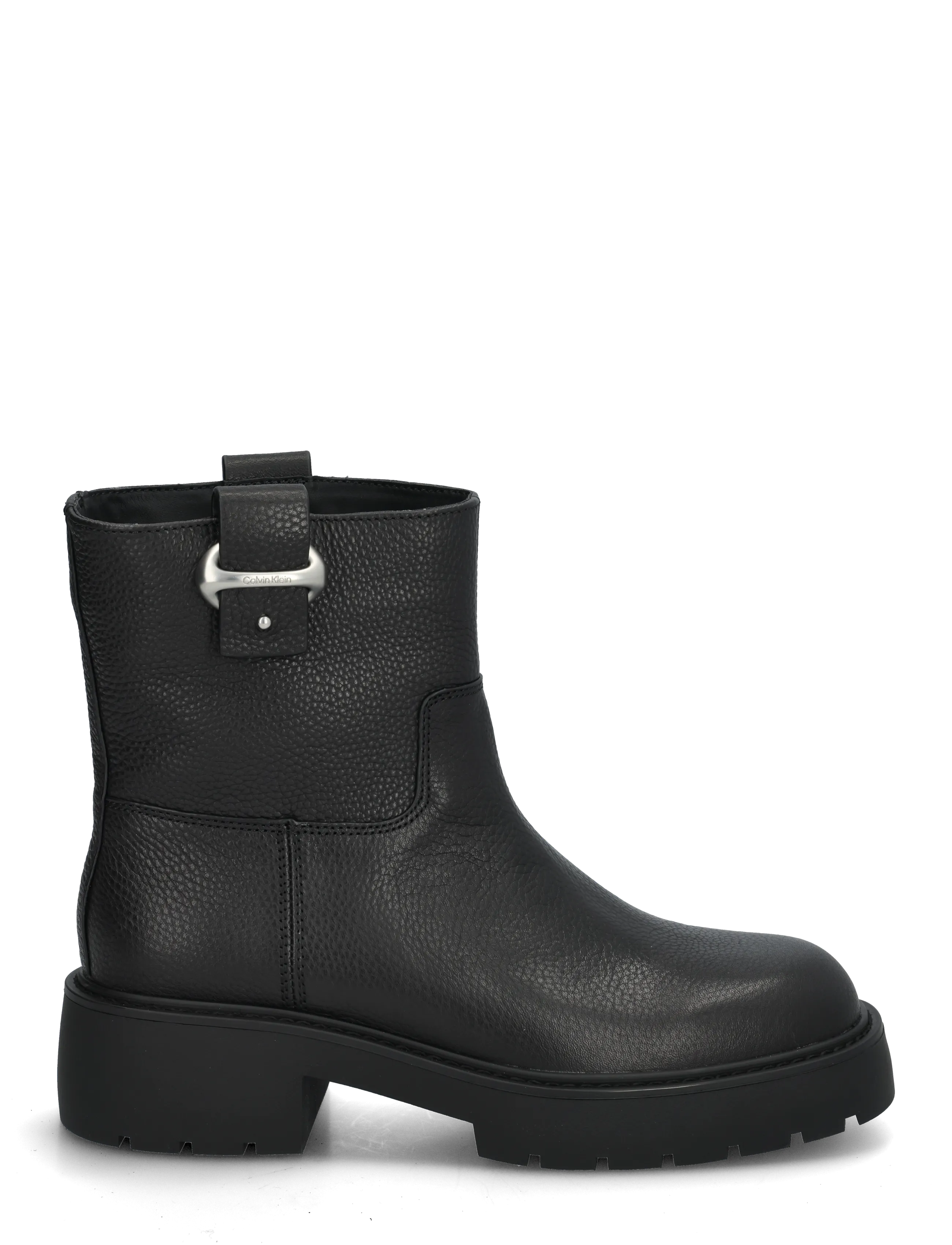 Calvin Klein - CHUNKY ANKLE BOOT LTH HDW - støvletter - triple black - 2