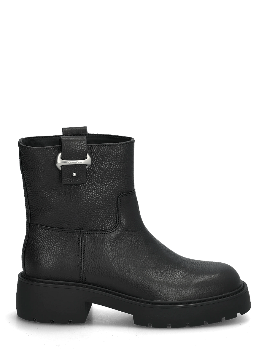 Calvin Klein - CHUNKY ANKLE BOOT LTH HDW - støvletter - triple black - 2